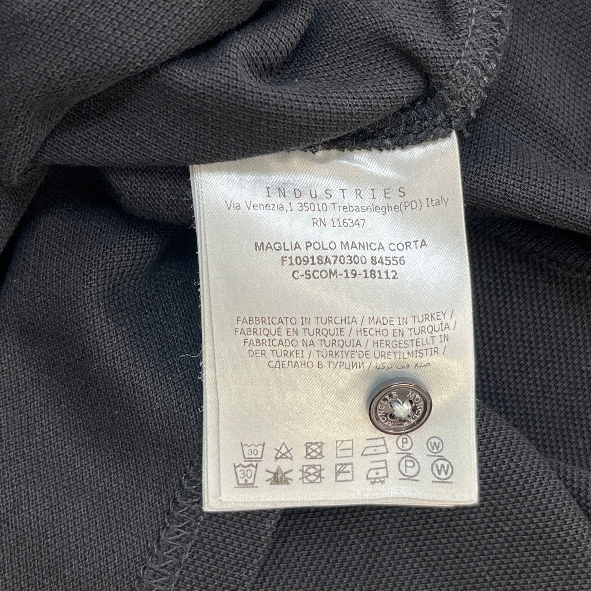 Men's Maglia Polo Shirt Navy Size S
