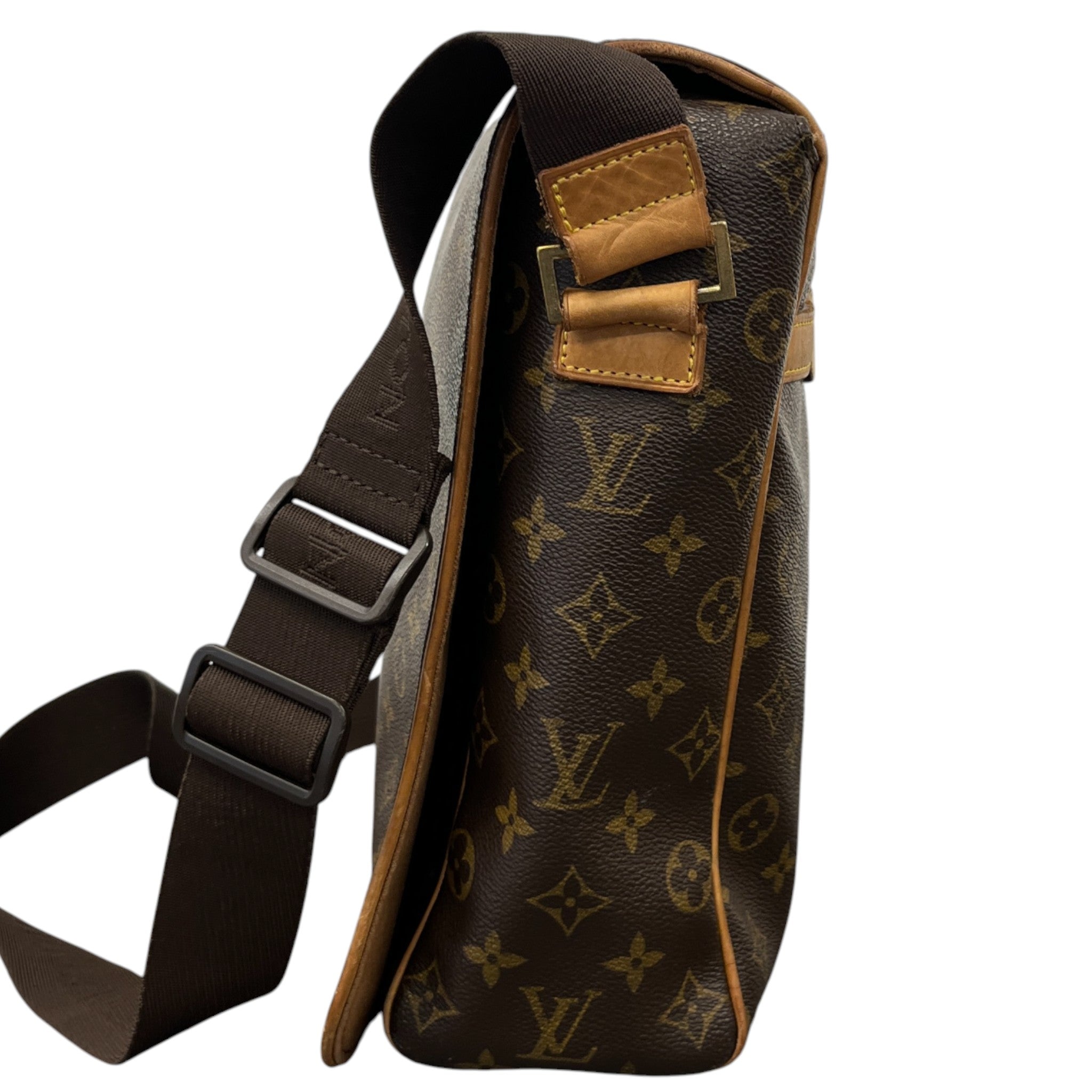 Men's Abbesses Monogram Messenger Bag Brown