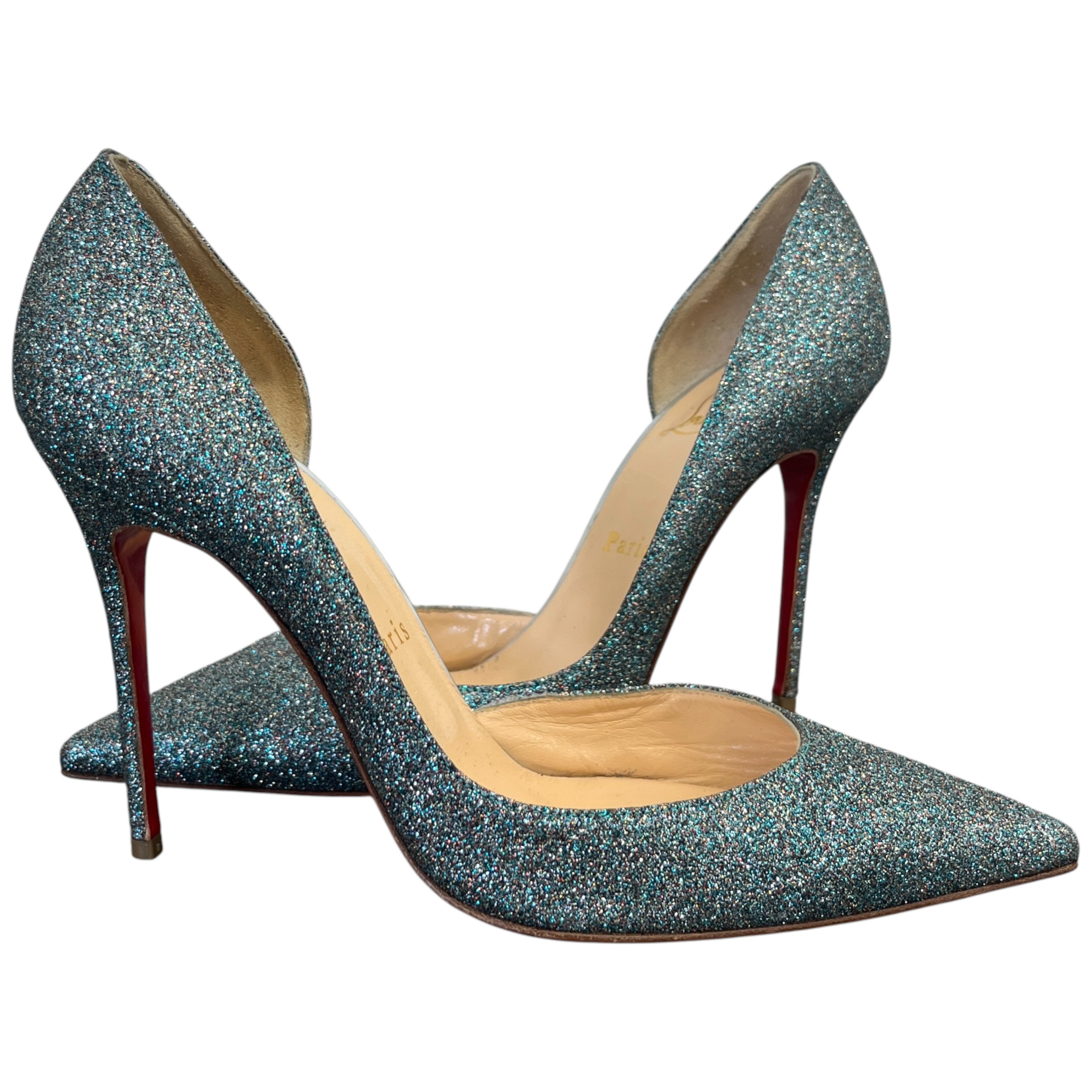 Women's Iriza 100 Glitter Pump Heels Blue Size EU 38 / UK 5