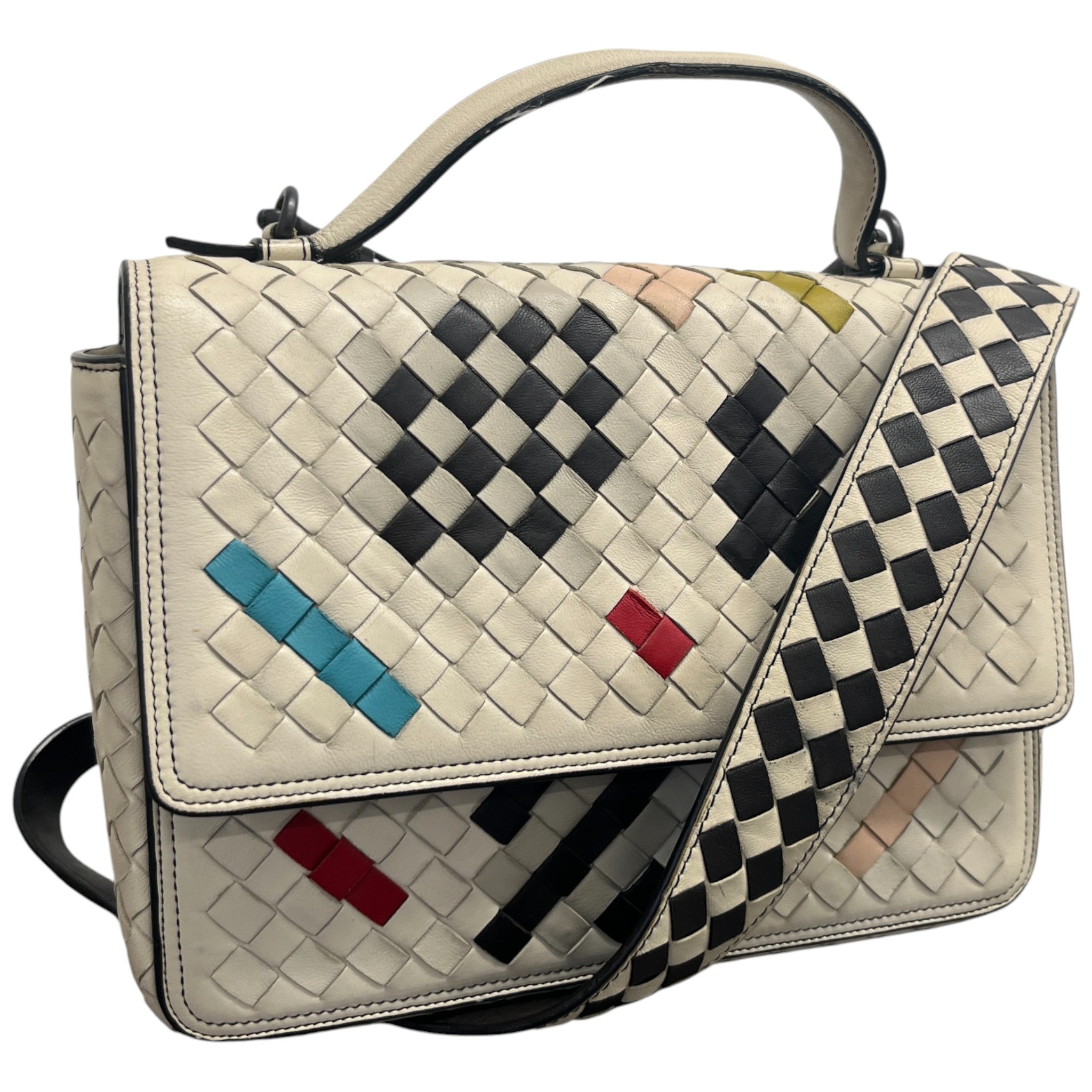 Women's Intrecciato Alumna Abstract Bag Beige