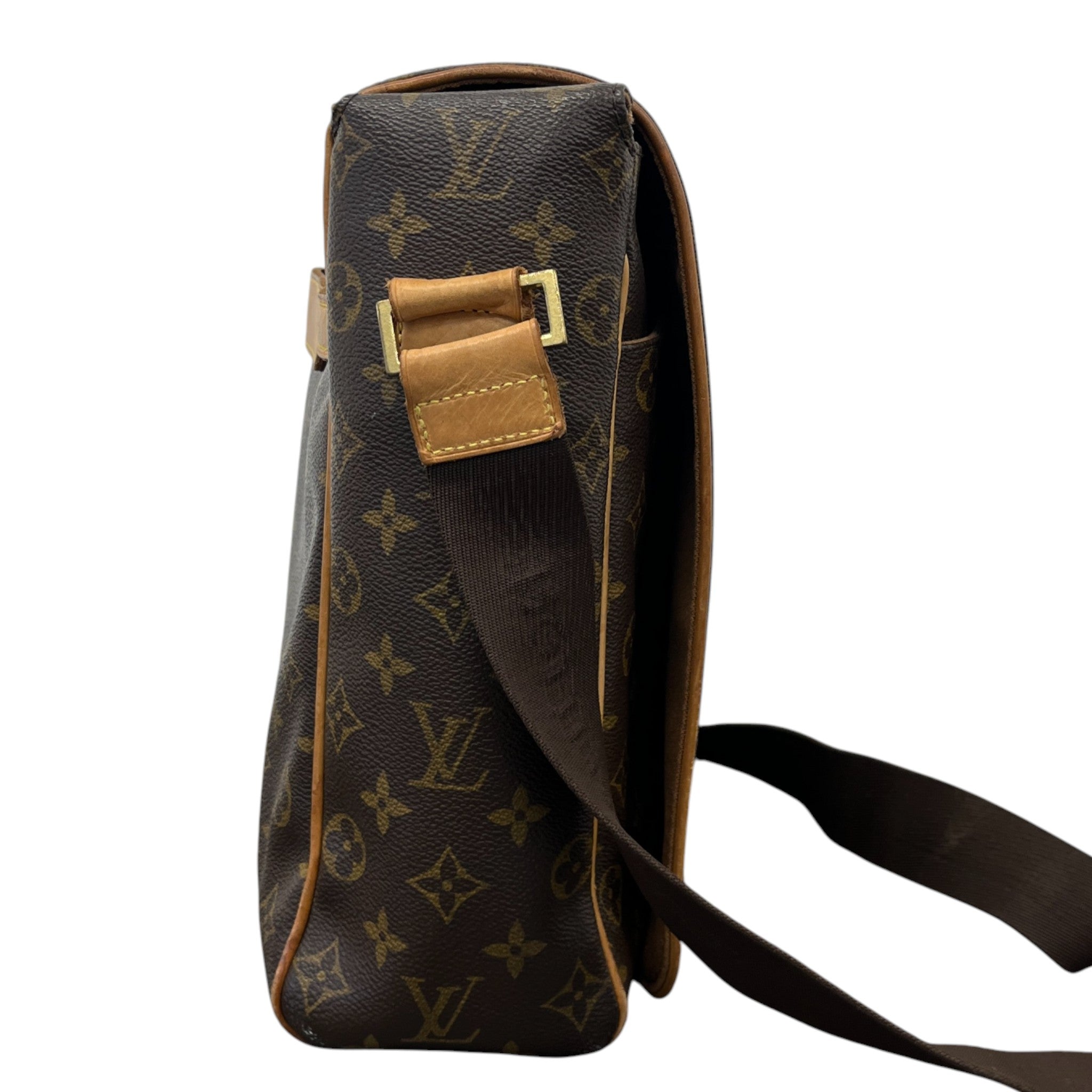 Men's Abbesses Monogram Messenger Bag Brown