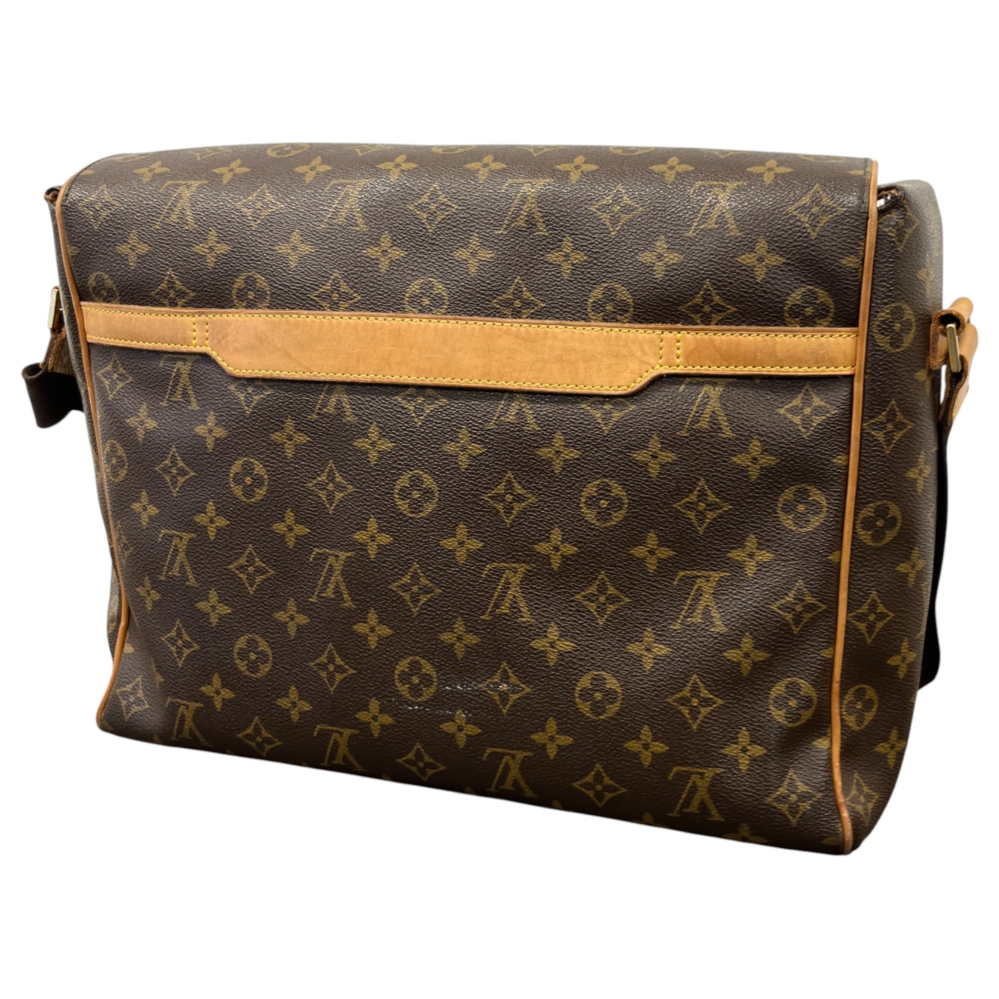 Men's Abbesses Monogram Messenger Bag Brown