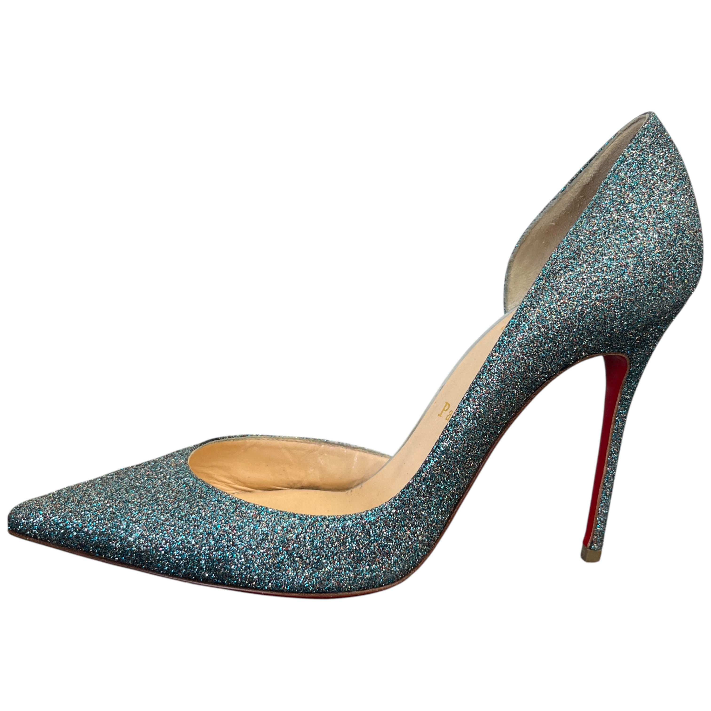 Women's Iriza 100 Glitter Pump Heels Blue Size EU 38 / UK 5