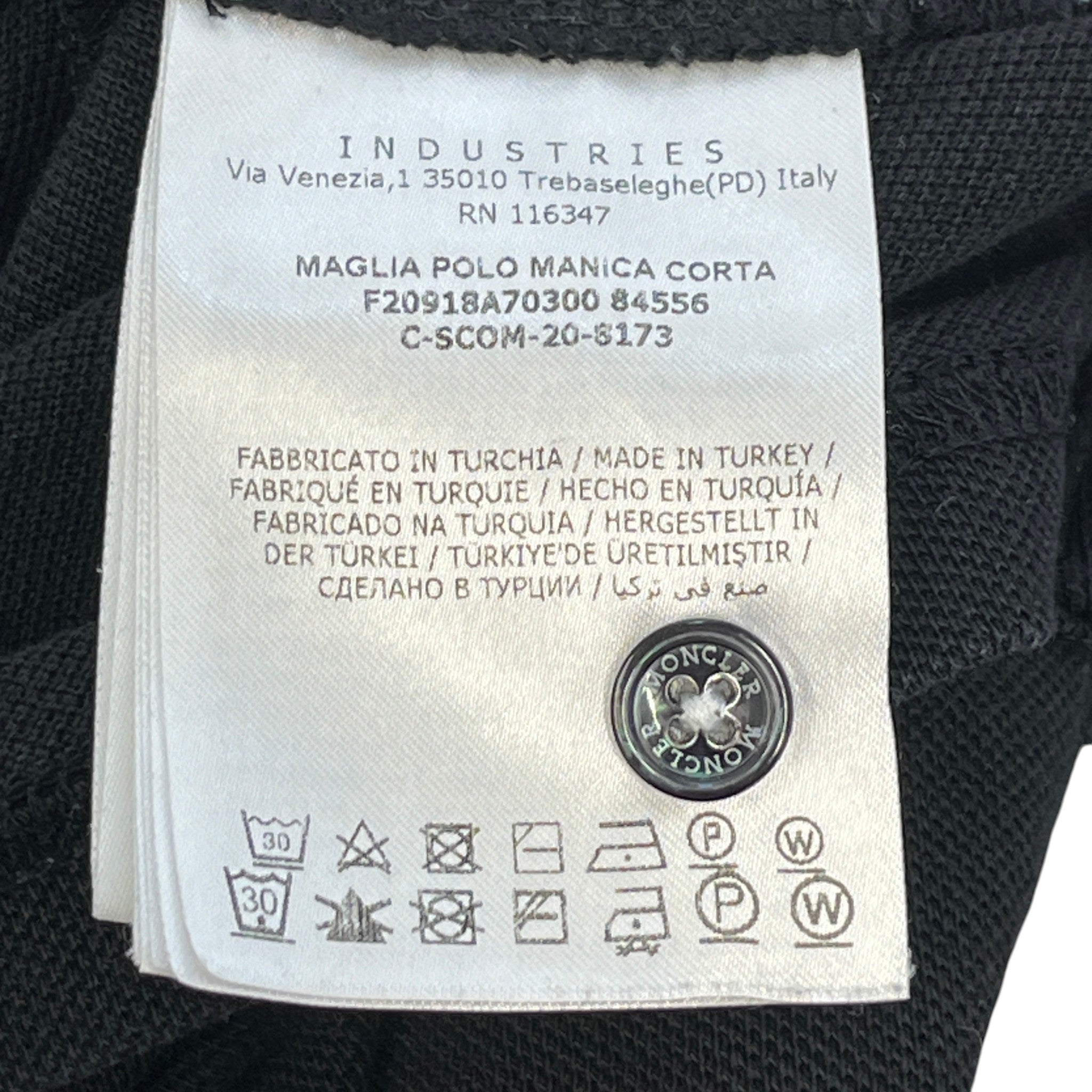 Men's Maglia Polo Shirt Black Size L