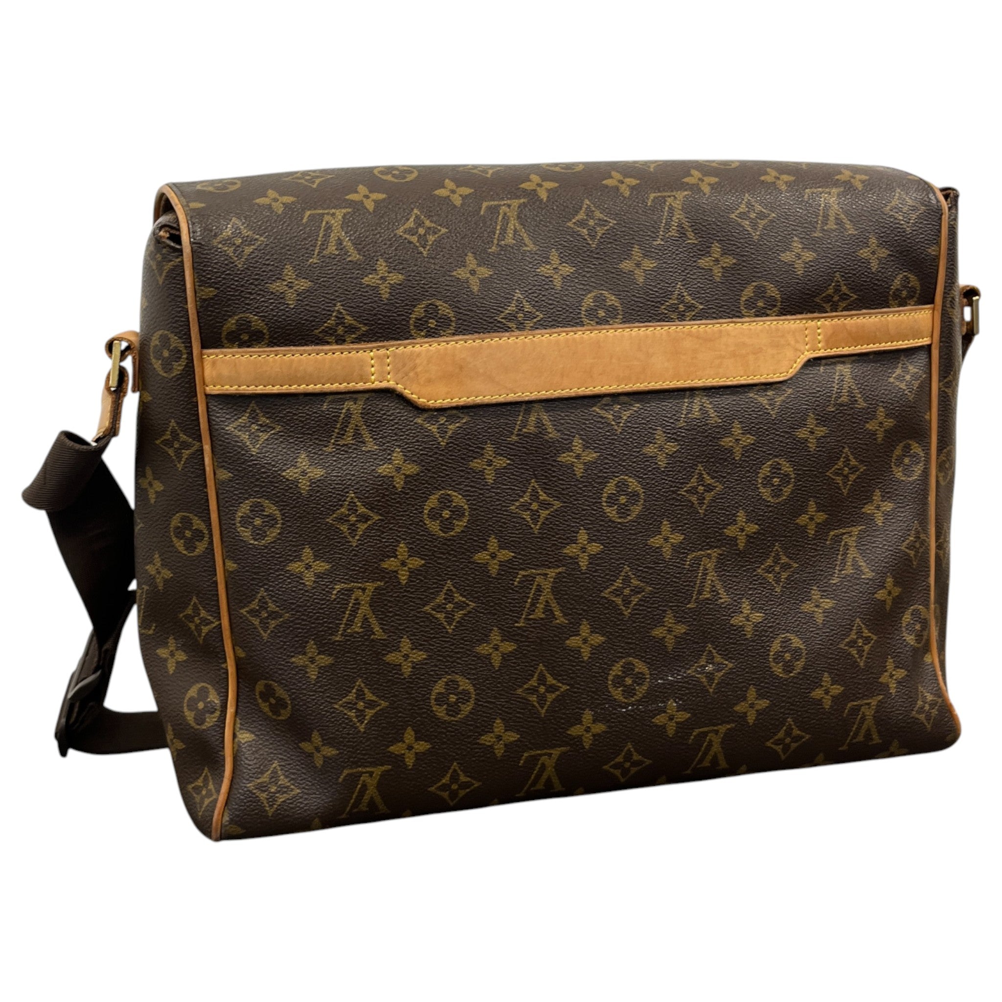 Men's Abbesses Monogram Messenger Bag Brown