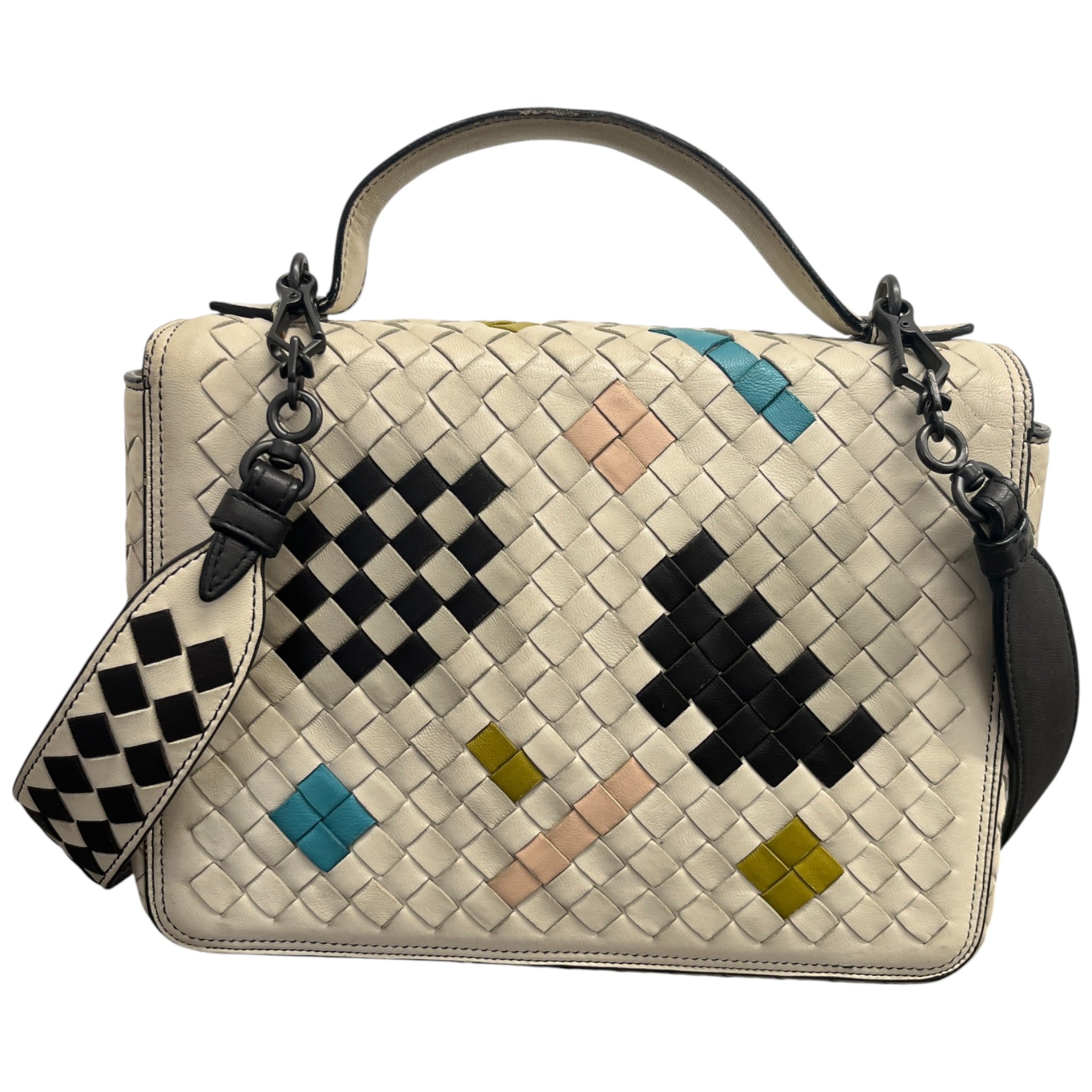 Women's Intrecciato Alumna Abstract Bag Beige