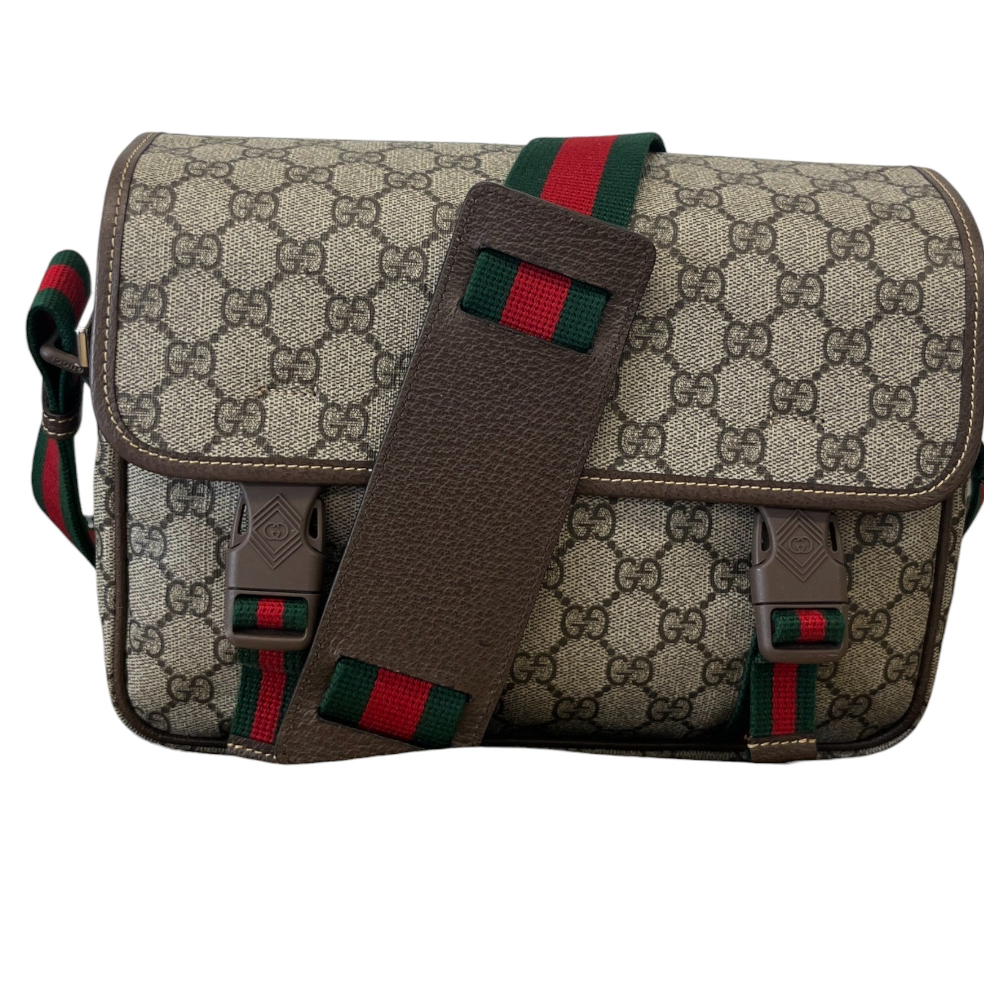 Men's Gg Supreme Messenger Bag Beige