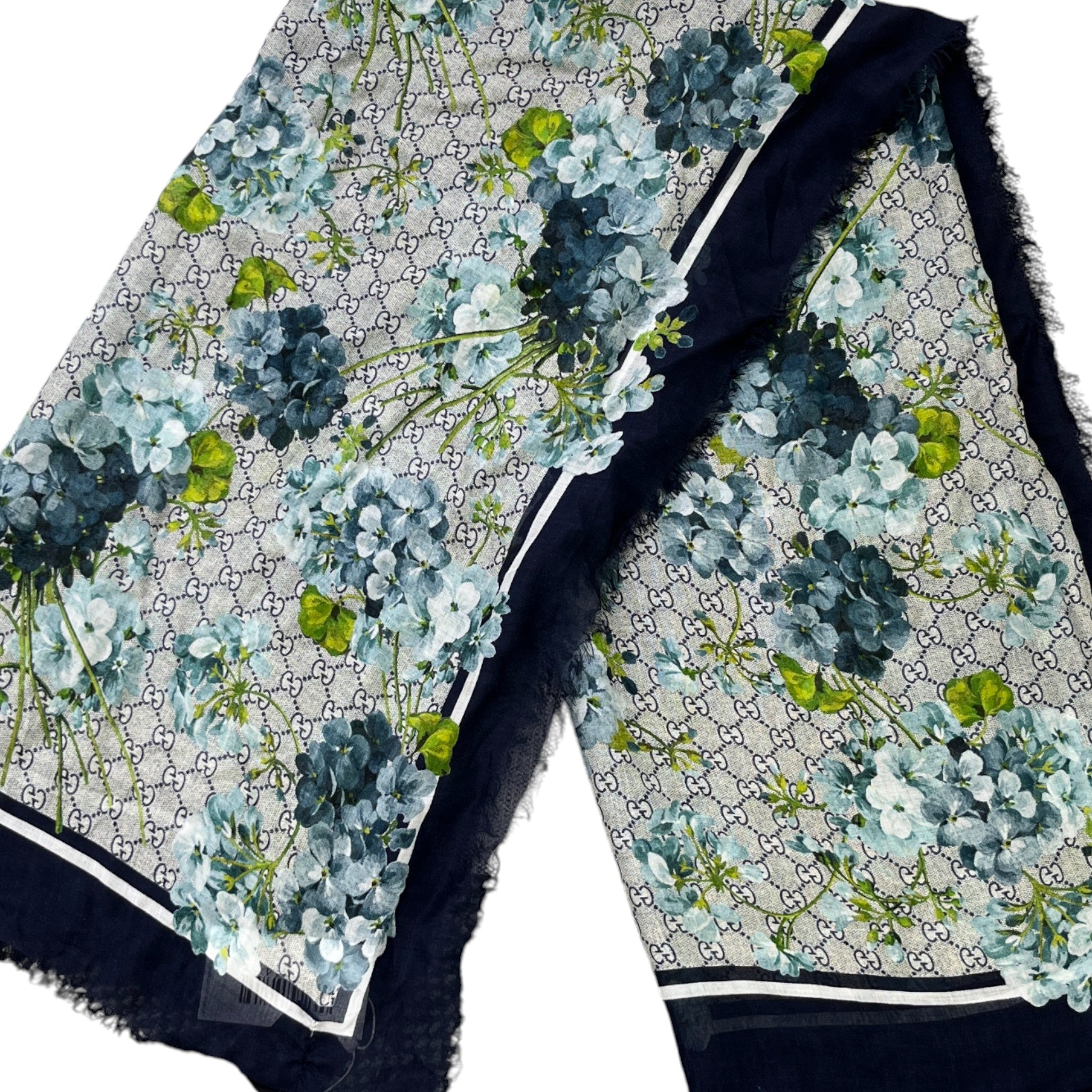 Women's Gg Supreme Bloom Scarf Navy