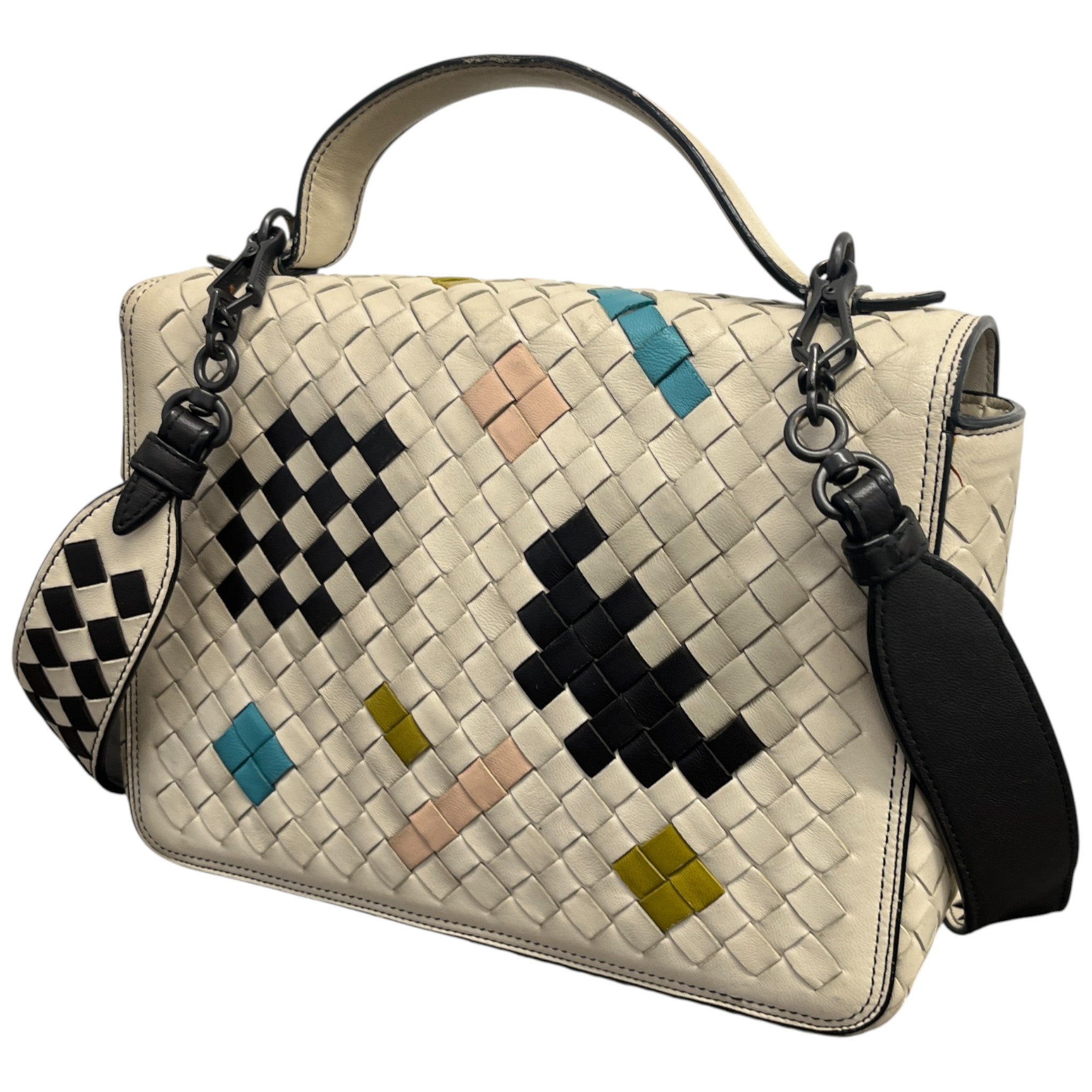 Women's Intrecciato Alumna Abstract Bag Beige