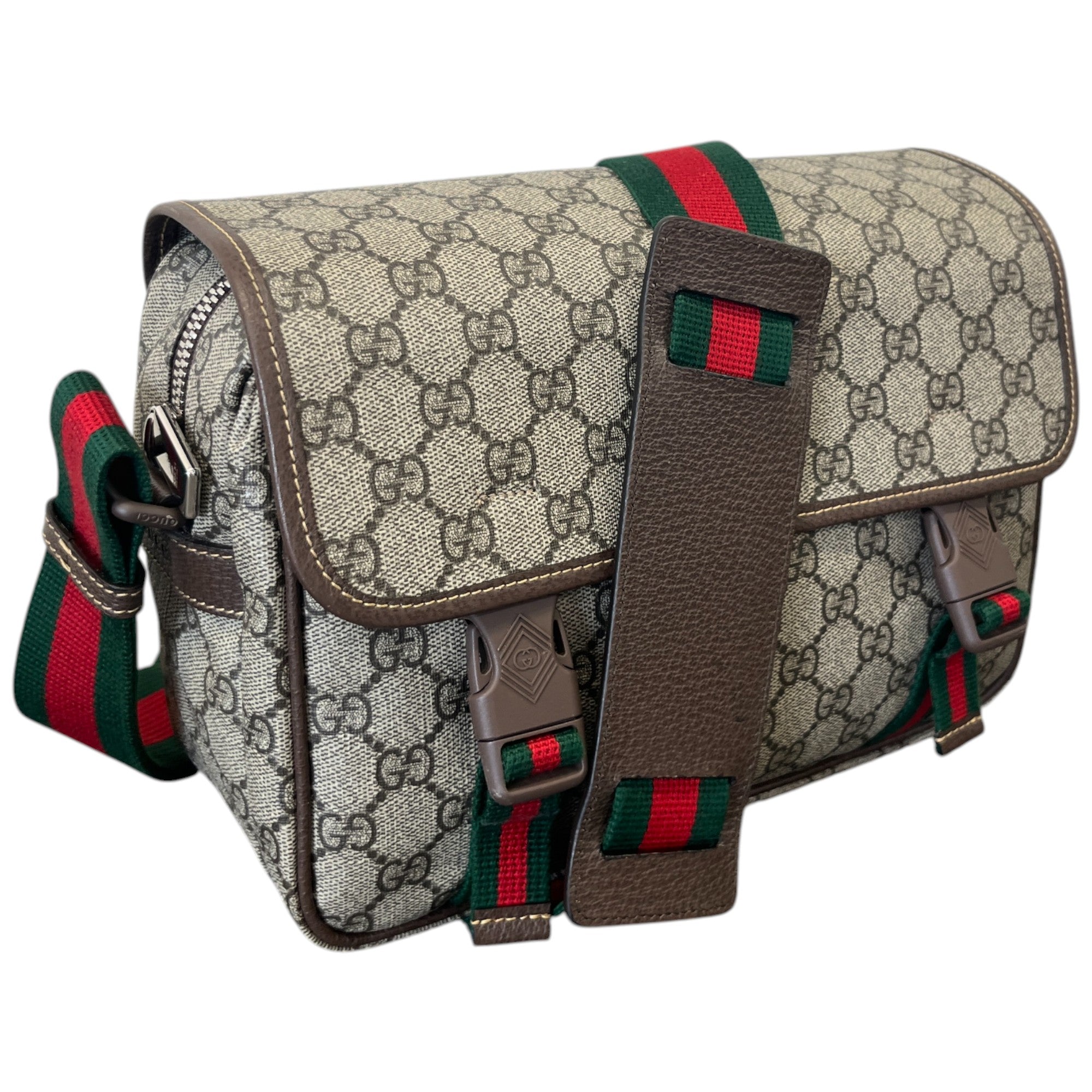 Men's Gg Supreme Messenger Bag Beige