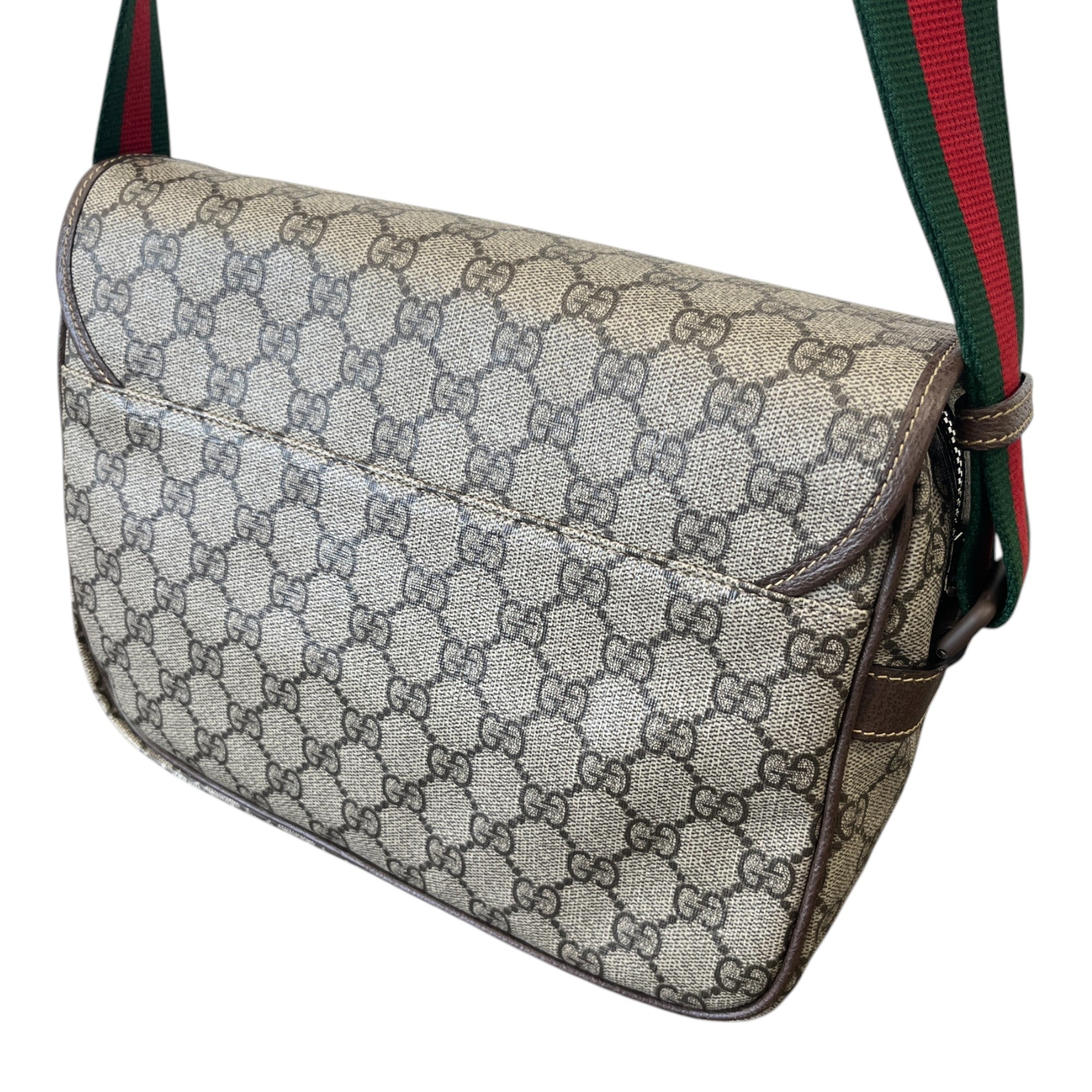 Men's Gg Supreme Messenger Bag Beige