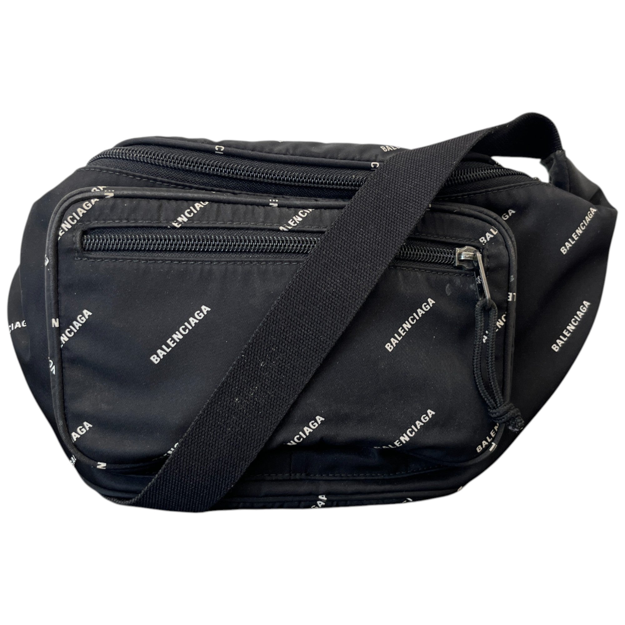 Men's Logo All Over Belt Bag Black