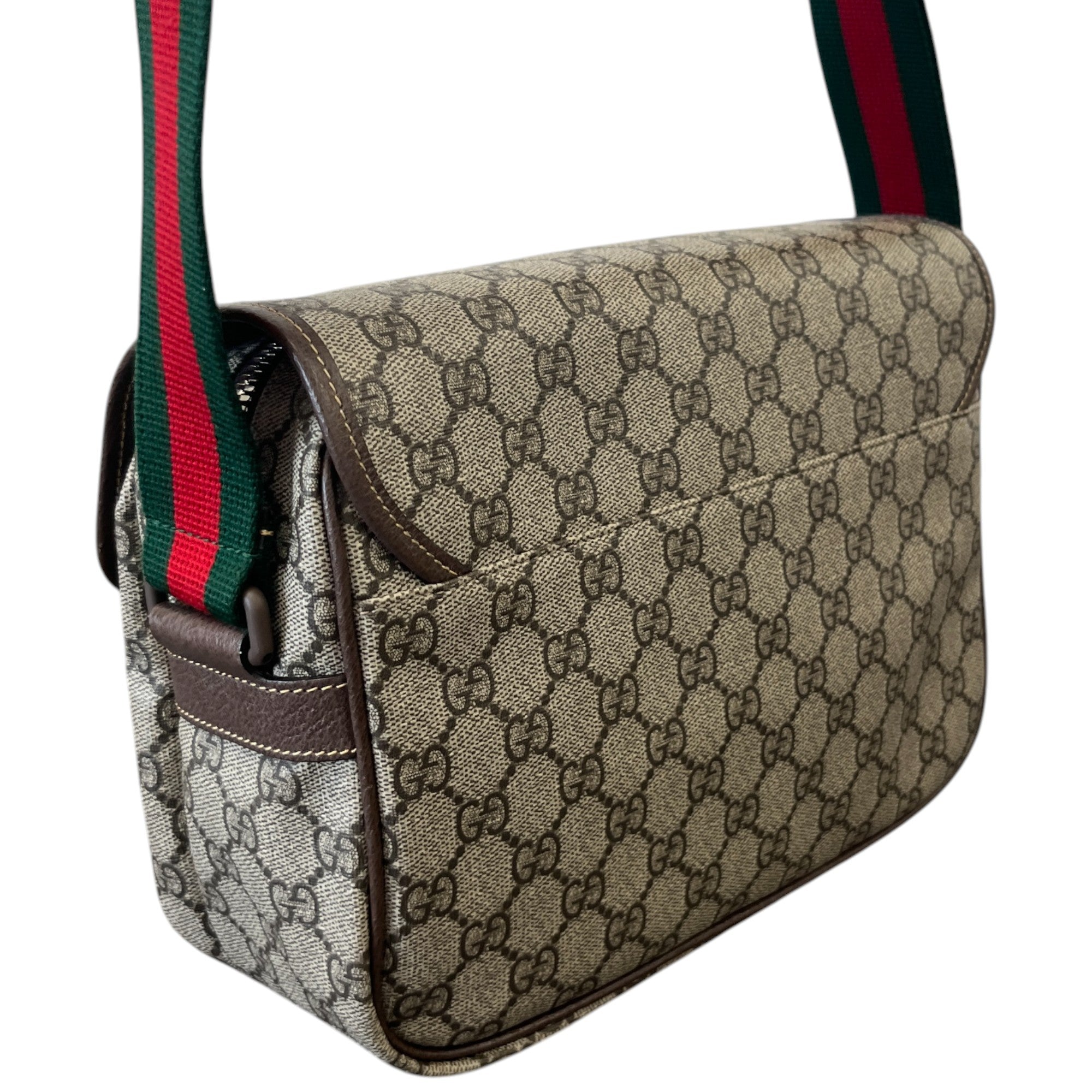 Men's Gg Supreme Messenger Bag Beige