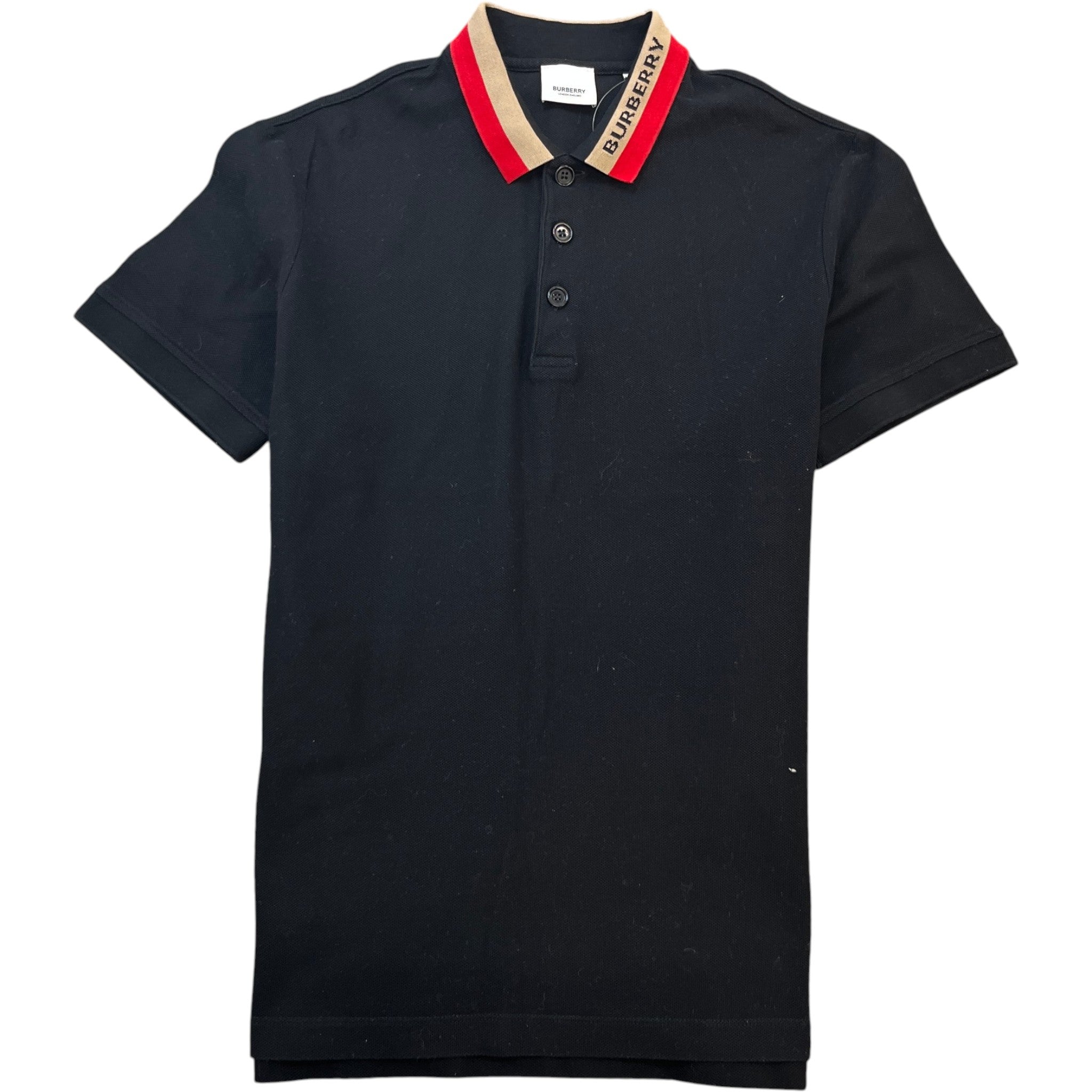 Men's Collar Logo Polo Shirt Black Size M