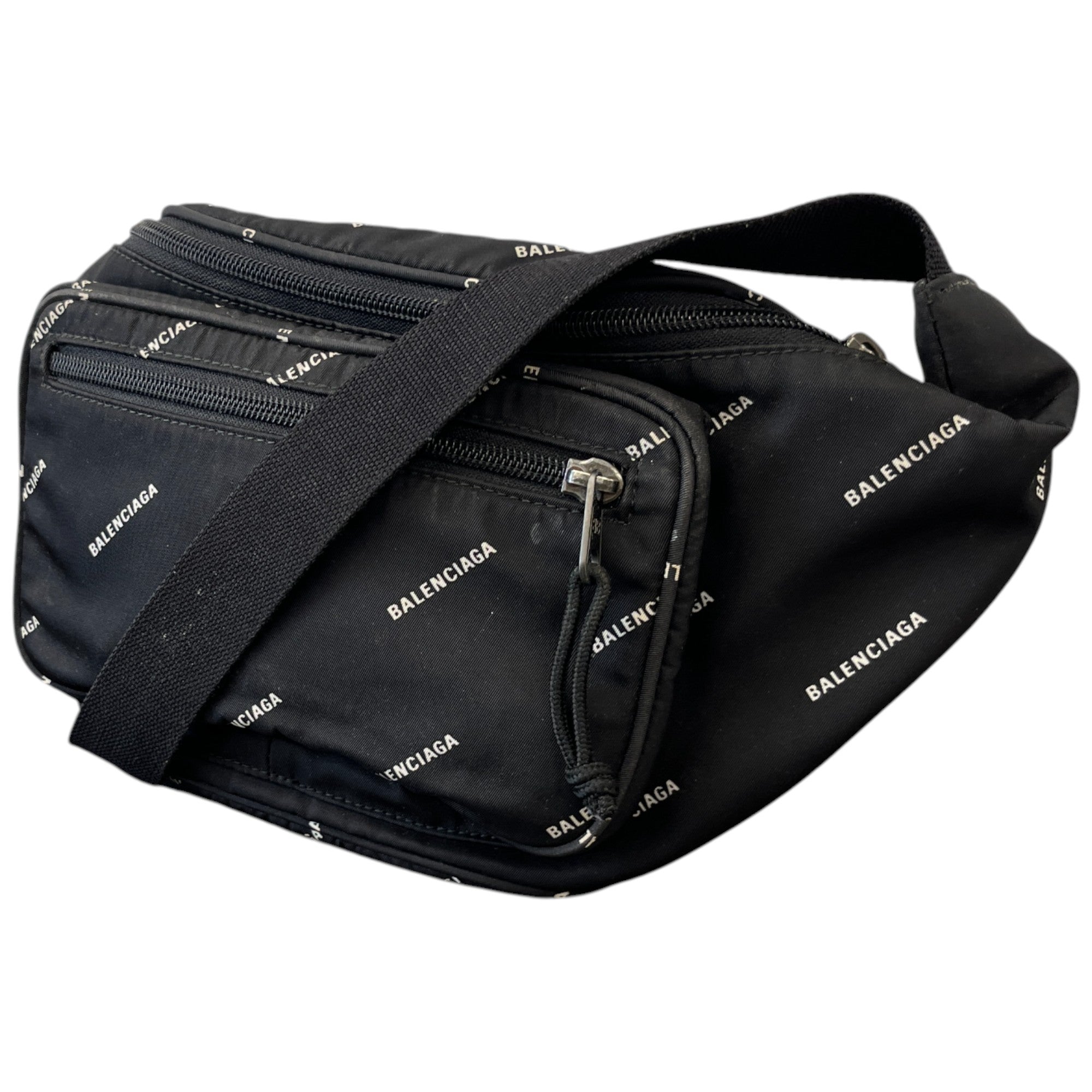 Men's Logo All Over Belt Bag Black