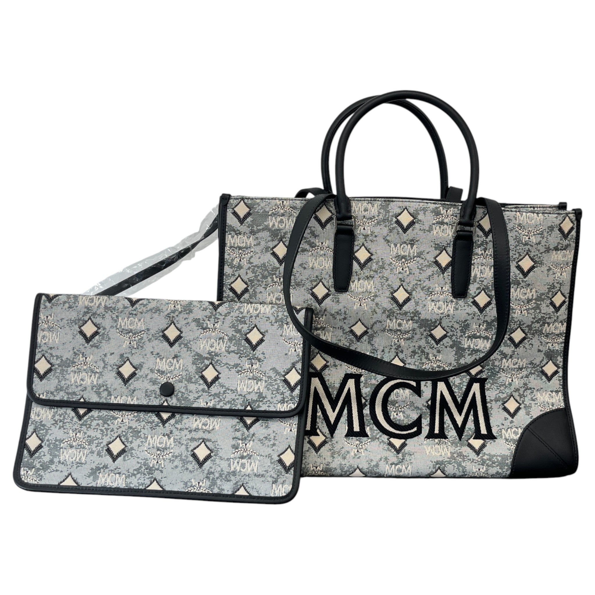 Women's Monogram Large Jacquard Tote Bag Navy