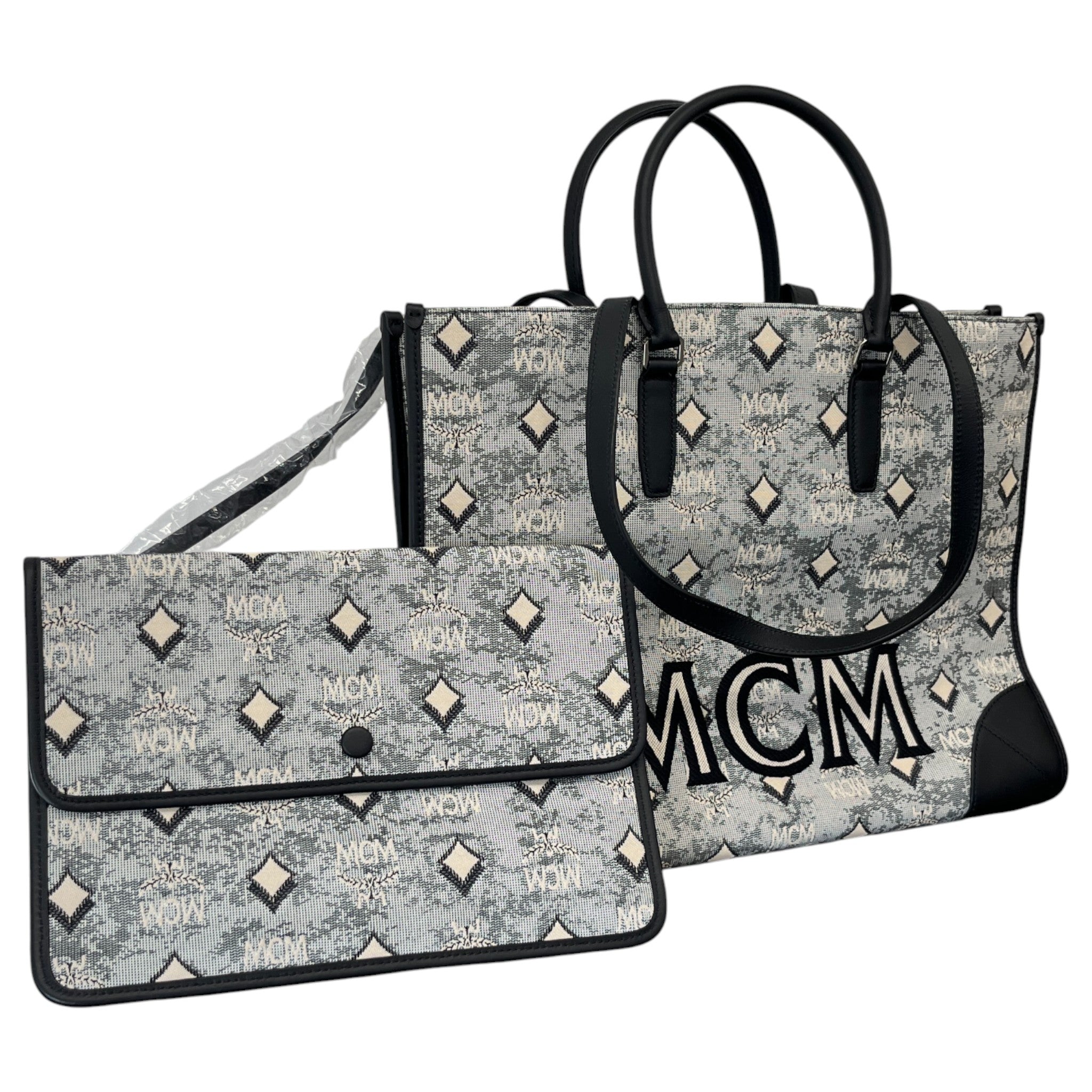 Women's Monogram Large Jacquard Tote Bag Navy