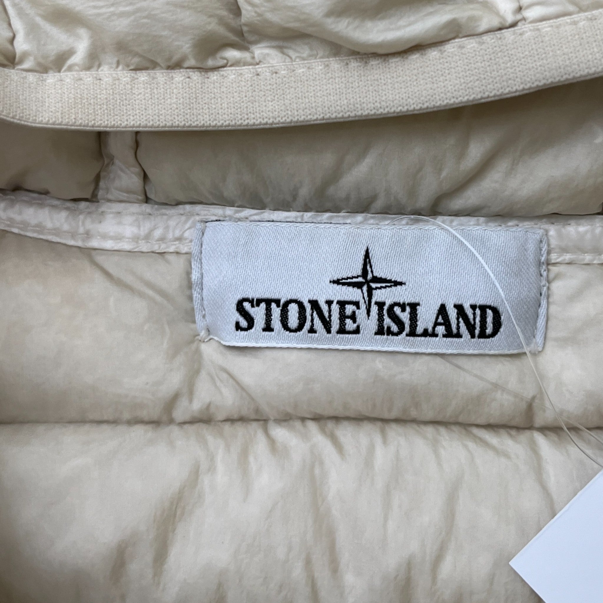 Men's Loom Woven Chambers Down Jacket Cream Size XXL