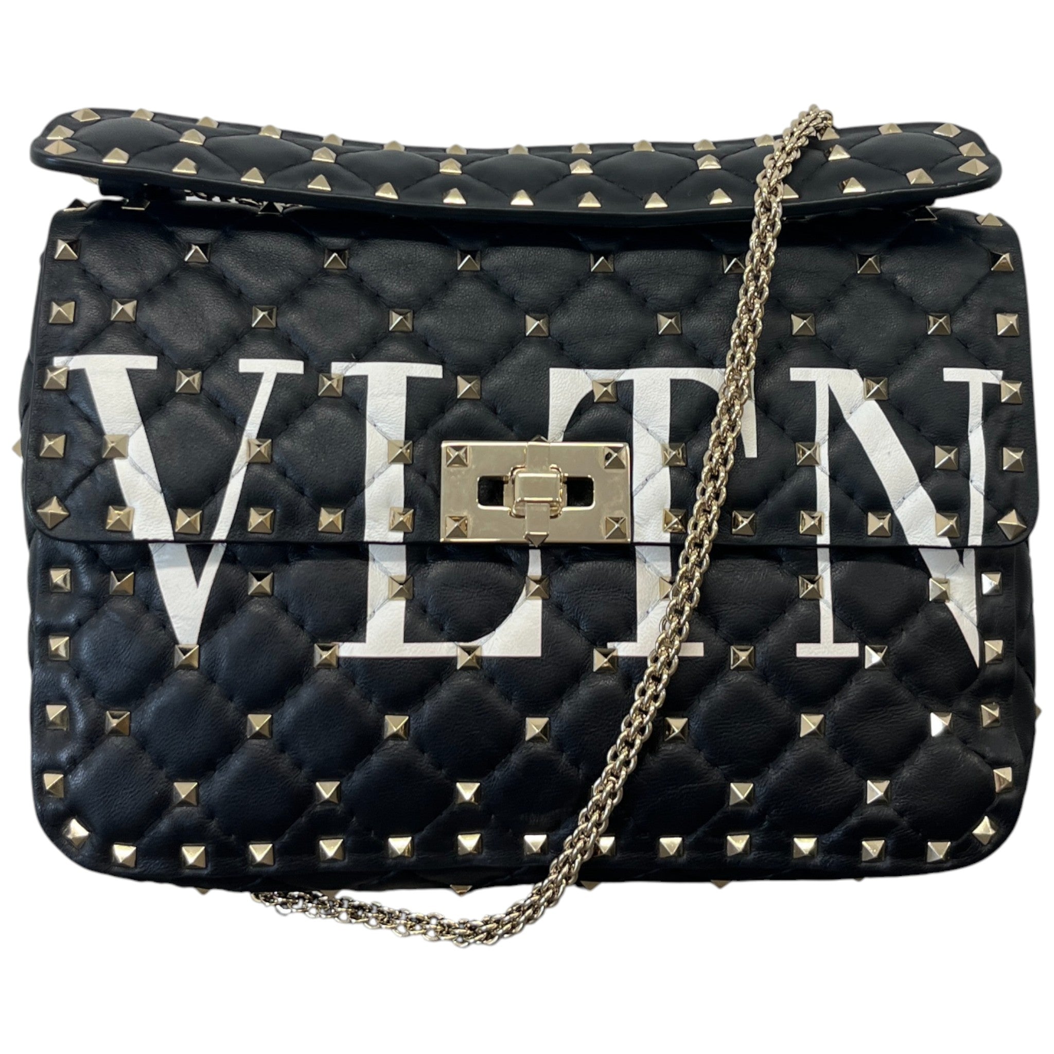 Women's Rock Stud Handbag Black