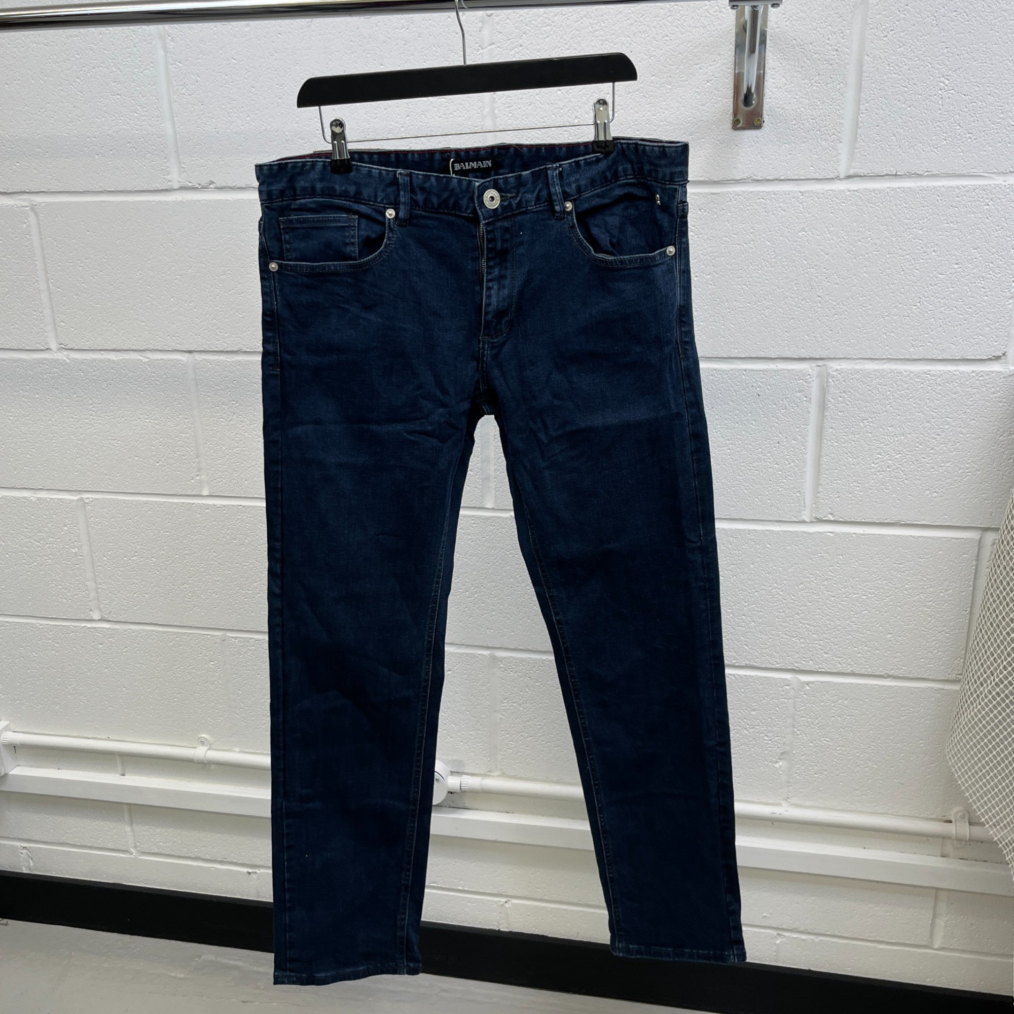 Men's B Logo Jeans Blue Size Waist 36"