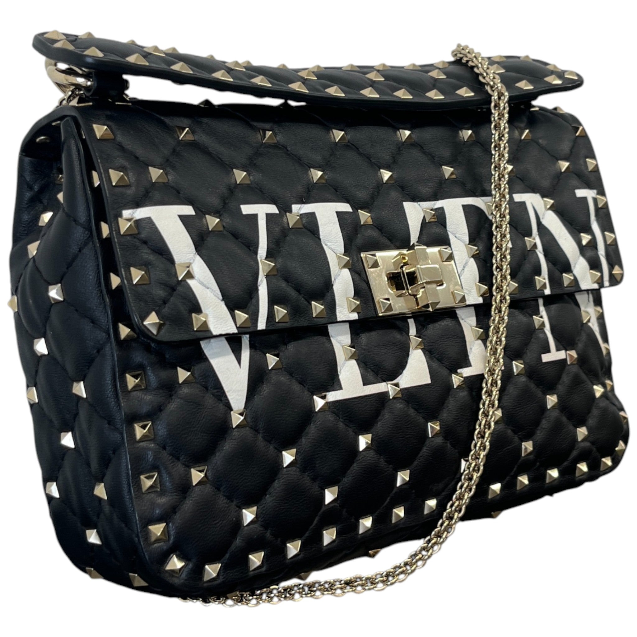 Women's Rock Stud Handbag Black