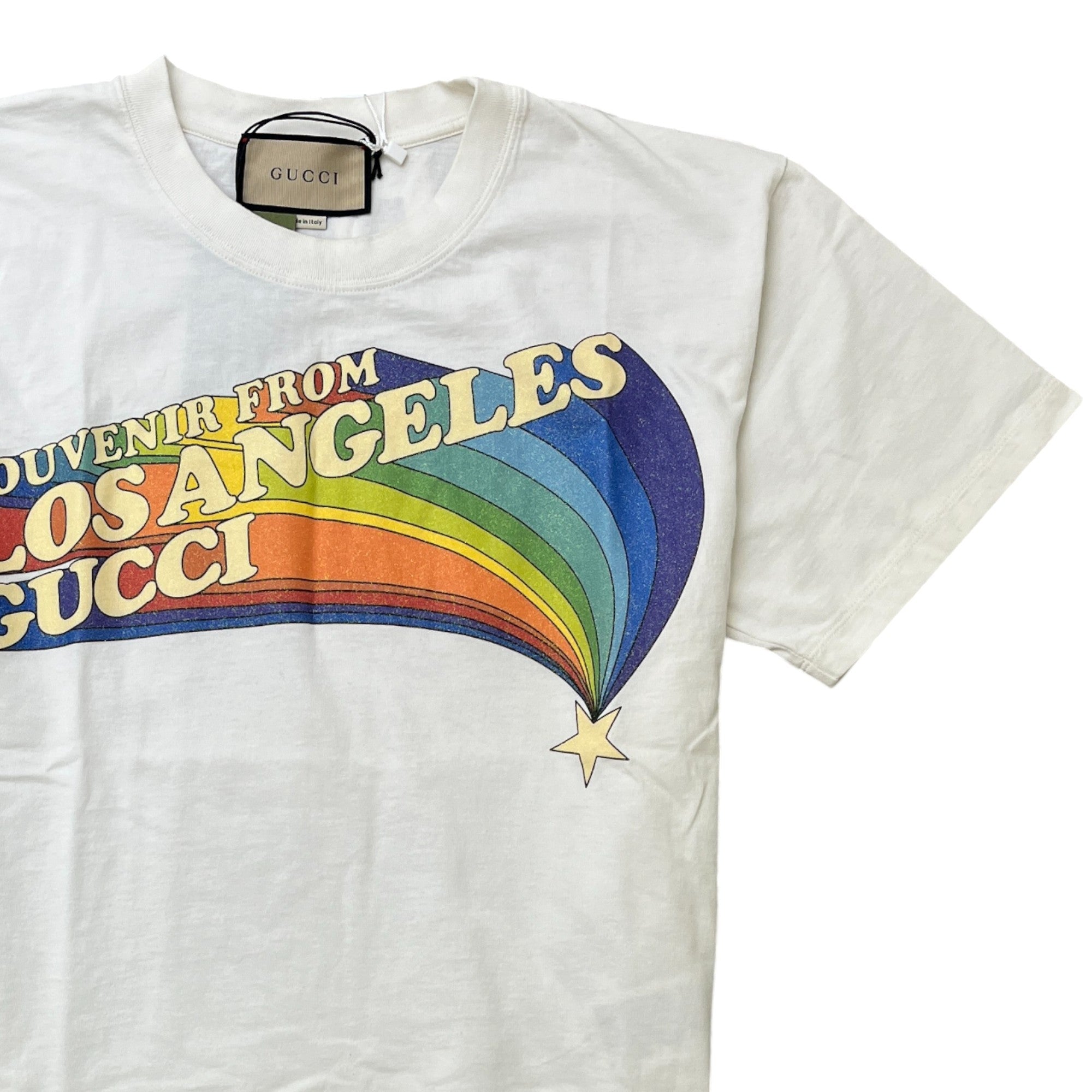 Men's Love Parade Rainbow Print T-Shirt White Size XS