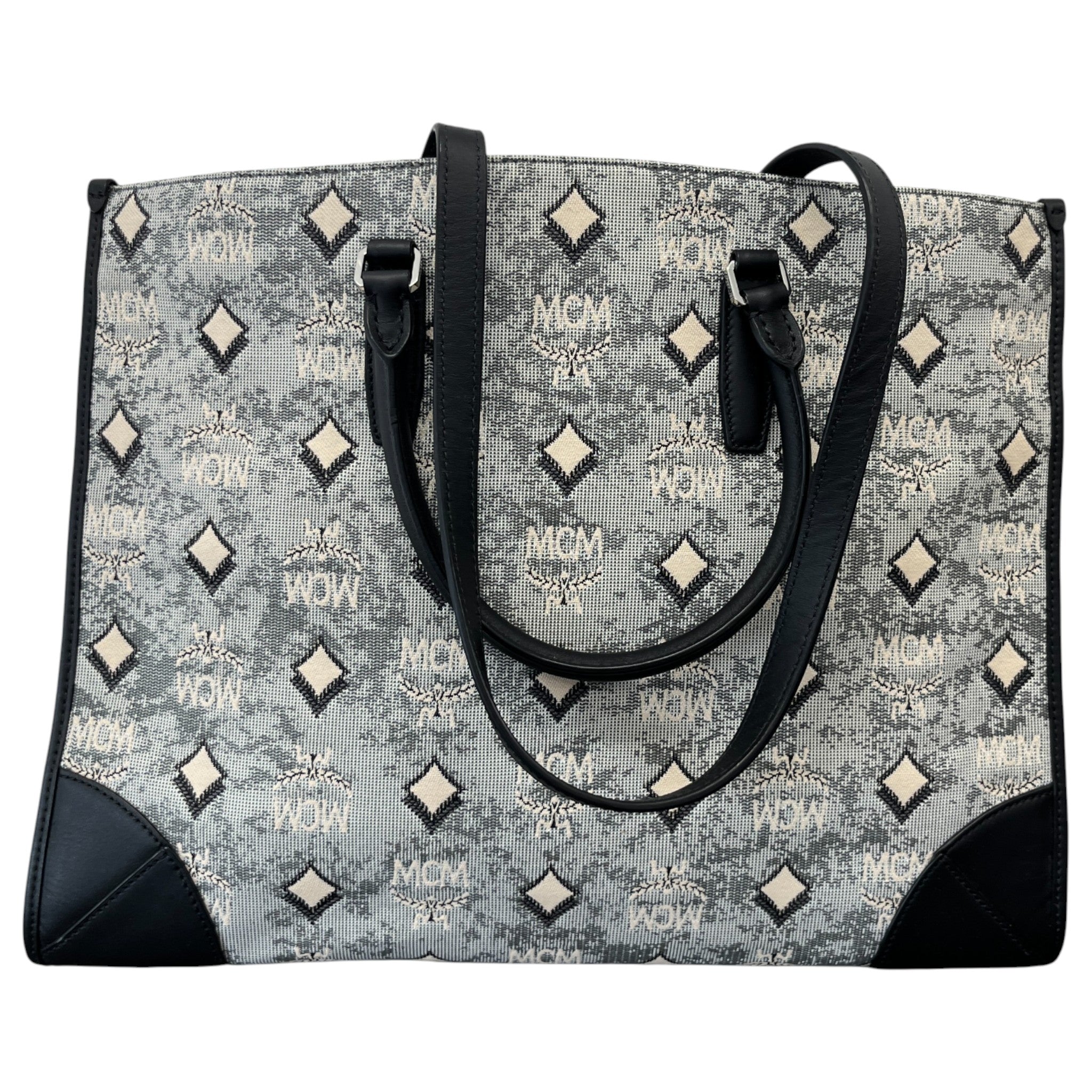 Women's Monogram Large Jacquard Tote Bag Navy