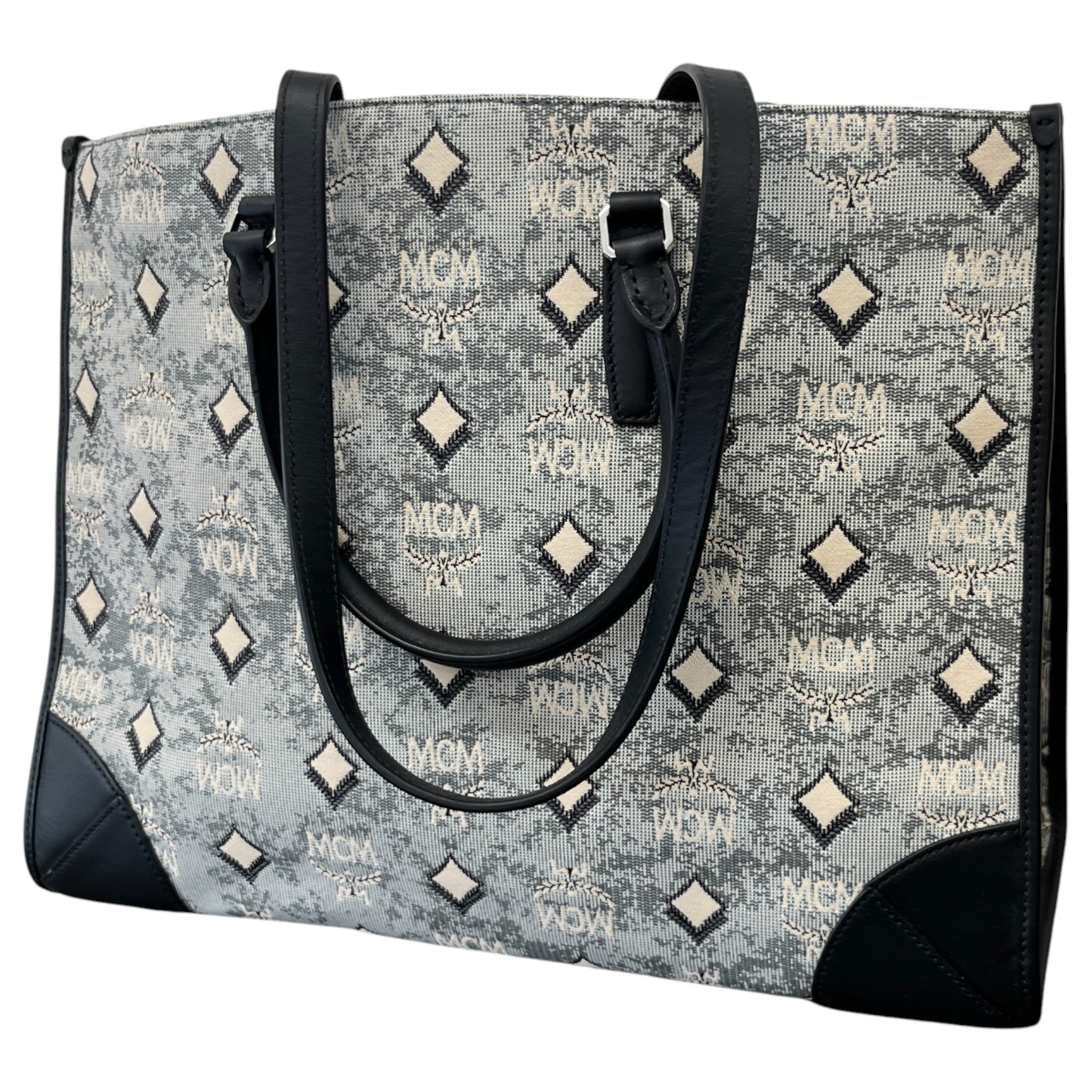 Women's Monogram Large Jacquard Tote Bag Navy
