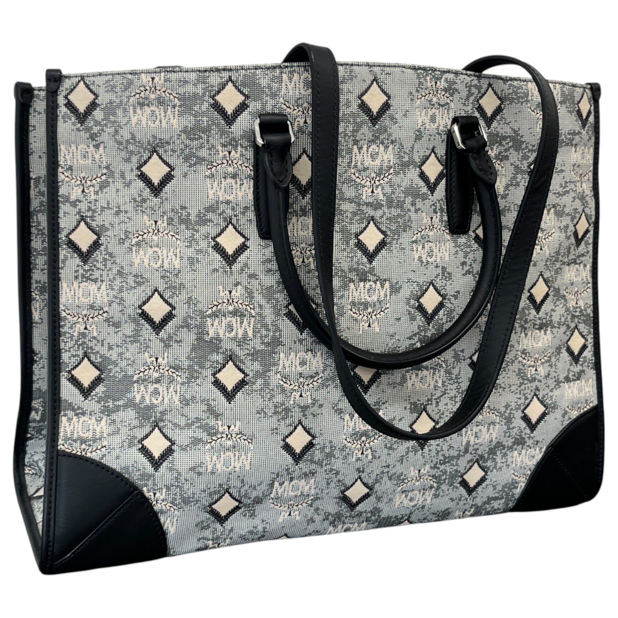 Women's Monogram Large Jacquard Tote Bag Navy