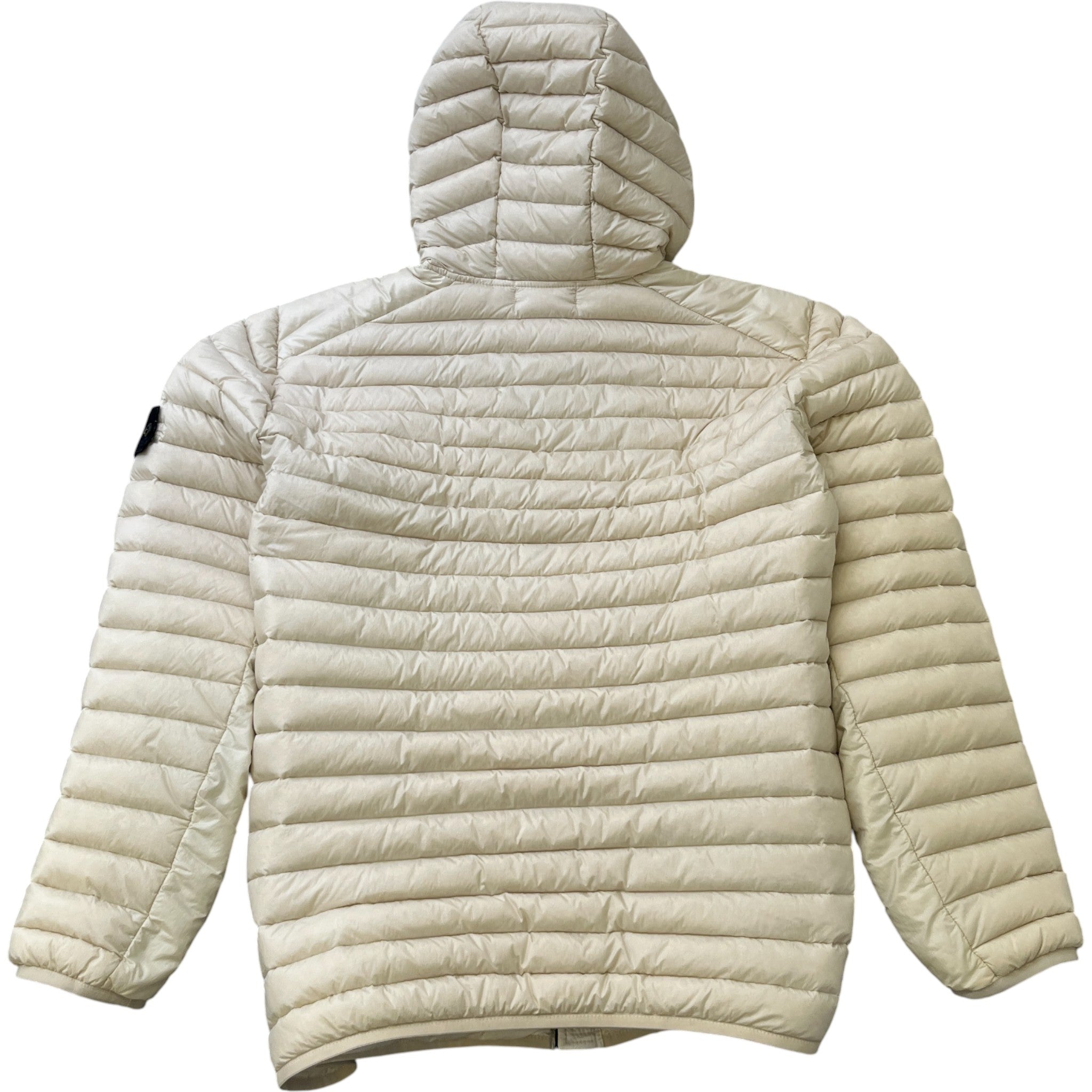 Men's Loom Woven Chambers Down Jacket Cream Size XXL