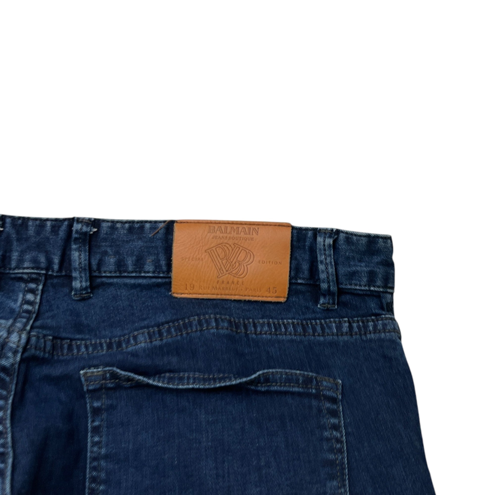 Men's B Logo Jeans Blue Size Waist 36"