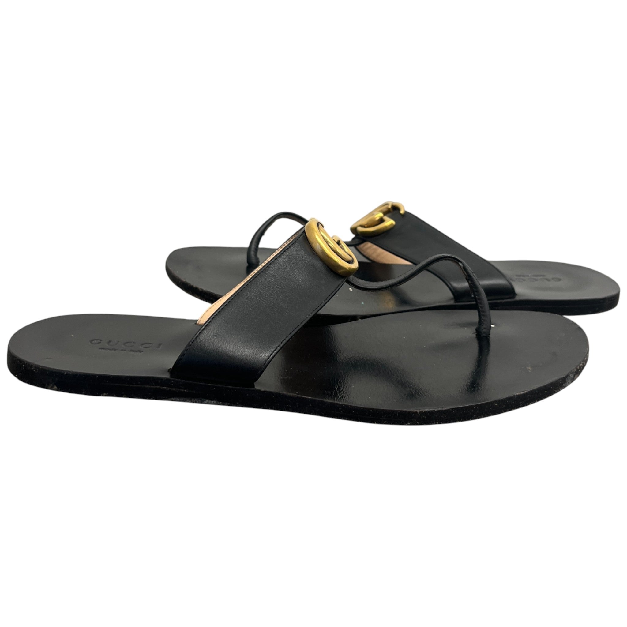 Women's Gg Marmont Thong Sandals Black Size EU 37 / UK 4
