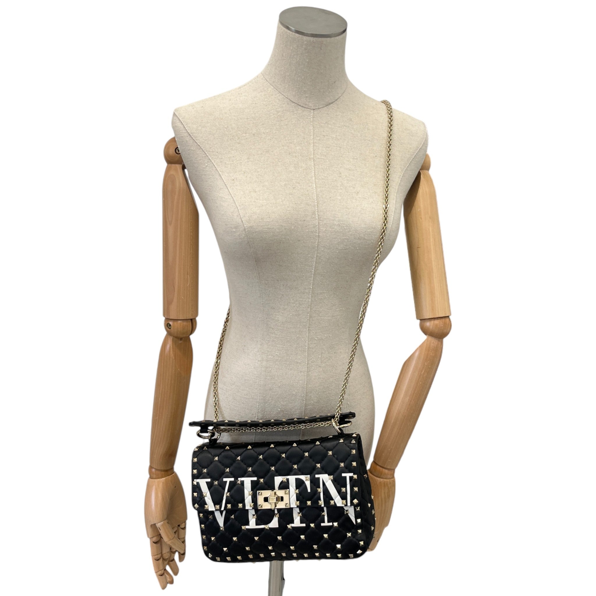 Women's Rock Stud Handbag Black