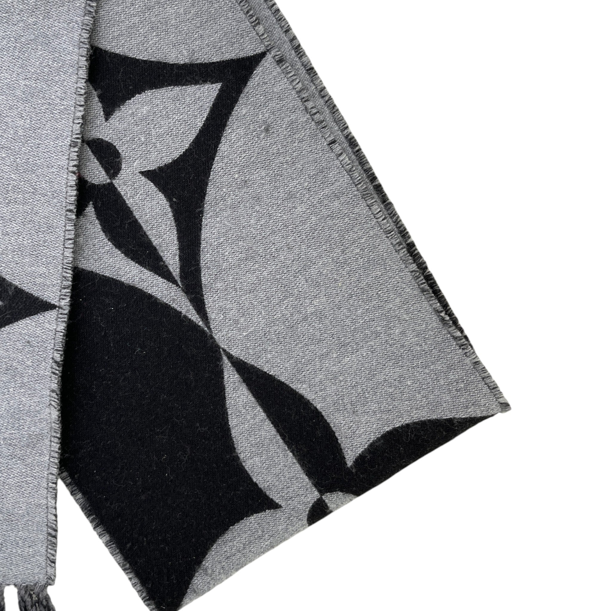 Men's Graphic Dual Scarf Black