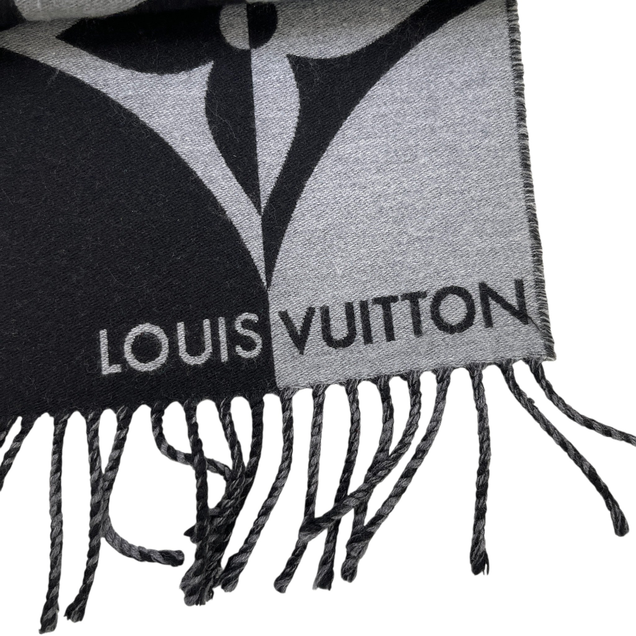 Men's Graphic Dual Scarf Black