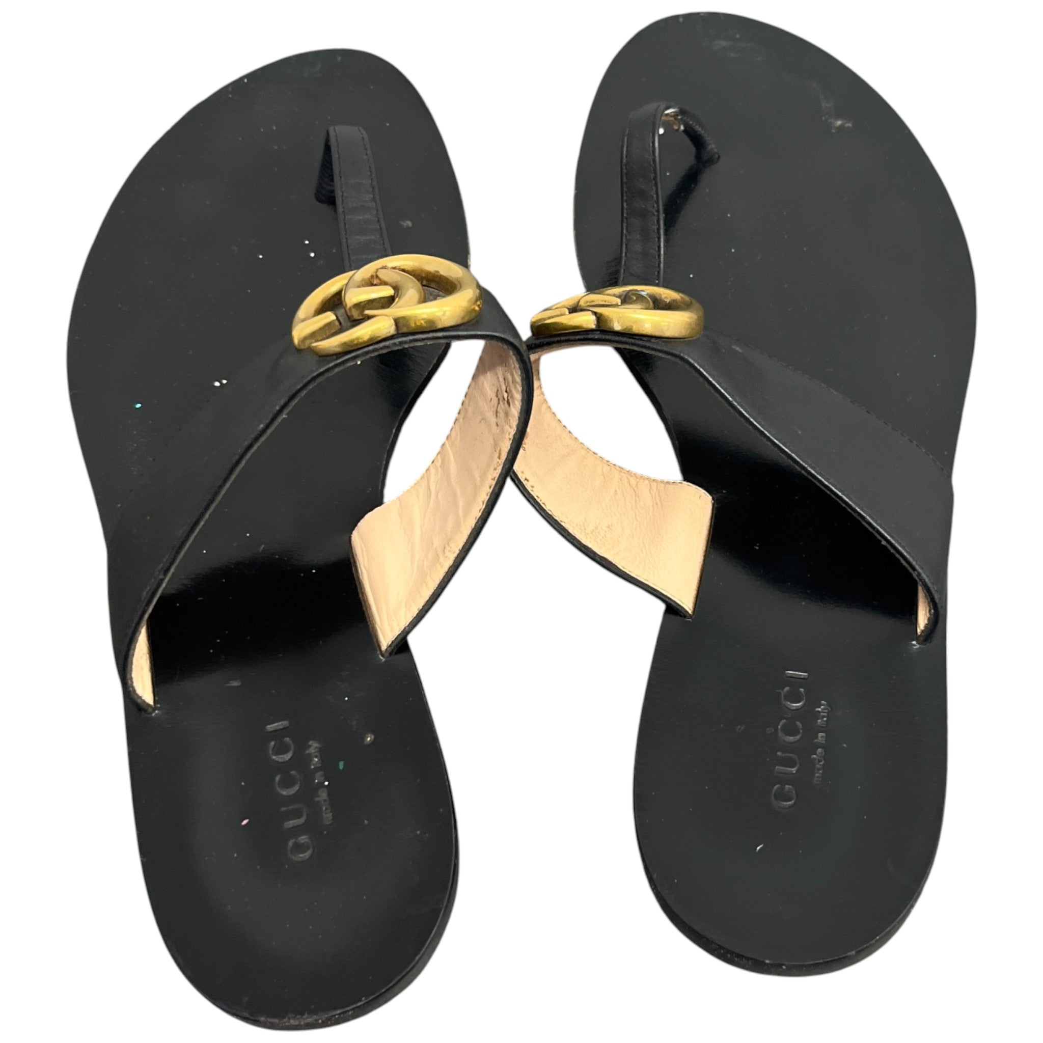 Women's Gg Marmont Thong Sandals Black Size EU 37 / UK 4