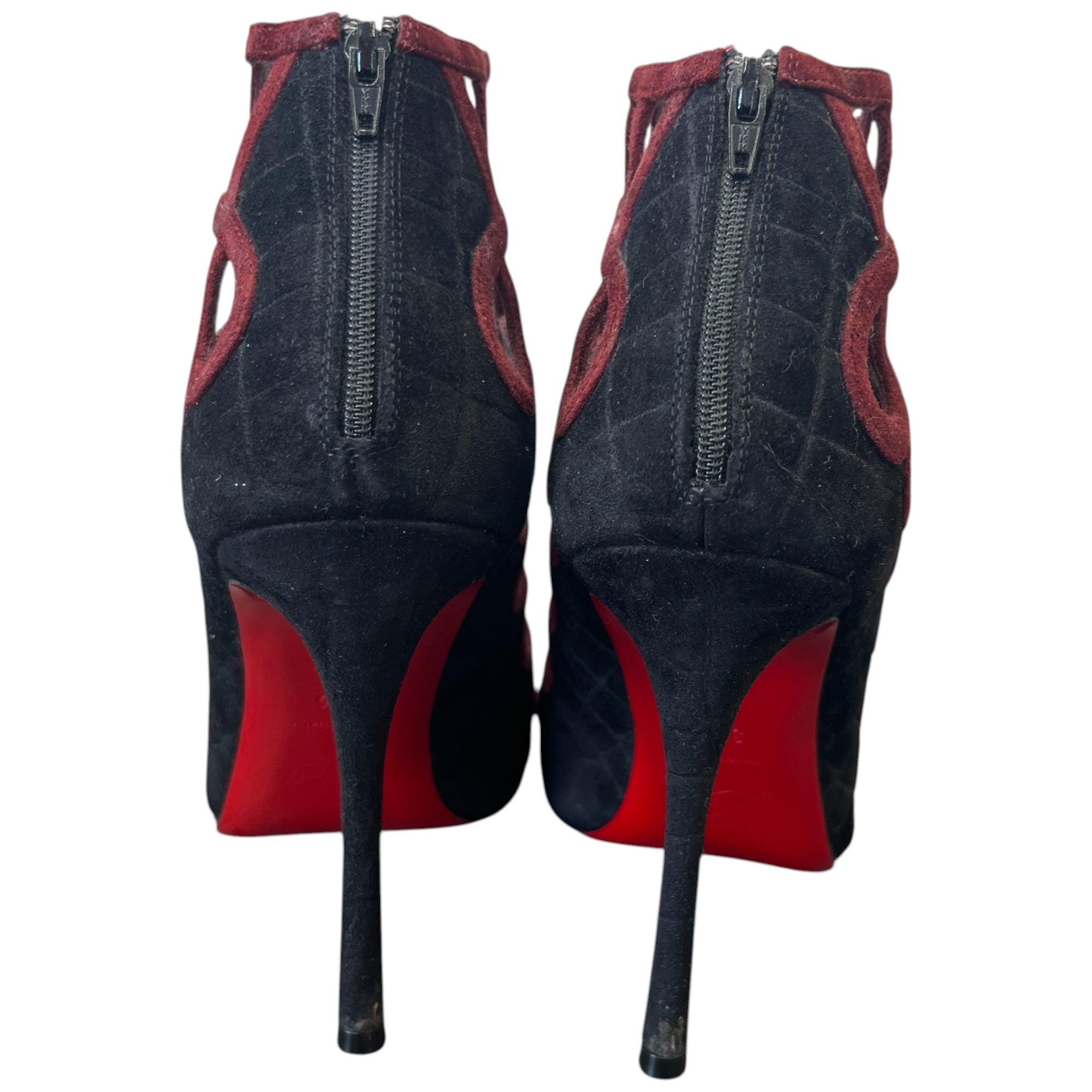 Women's Caged Heels Burgundy Size EU 38.5 / UK 5.5