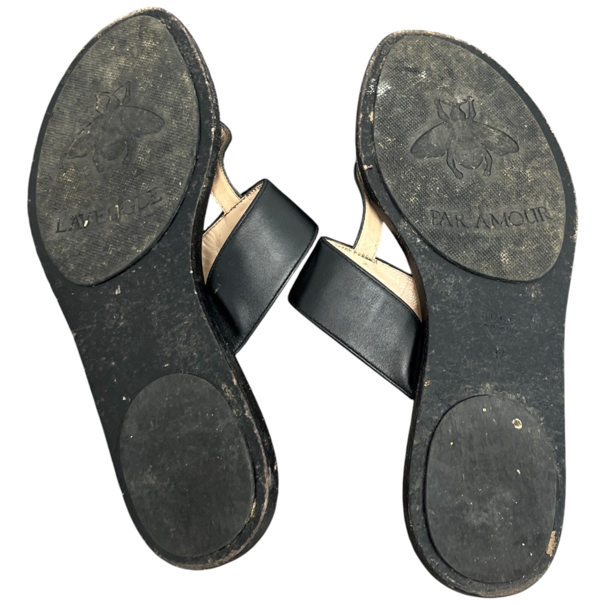 Women's Gg Marmont Thong Sandals Black Size EU 37 / UK 4