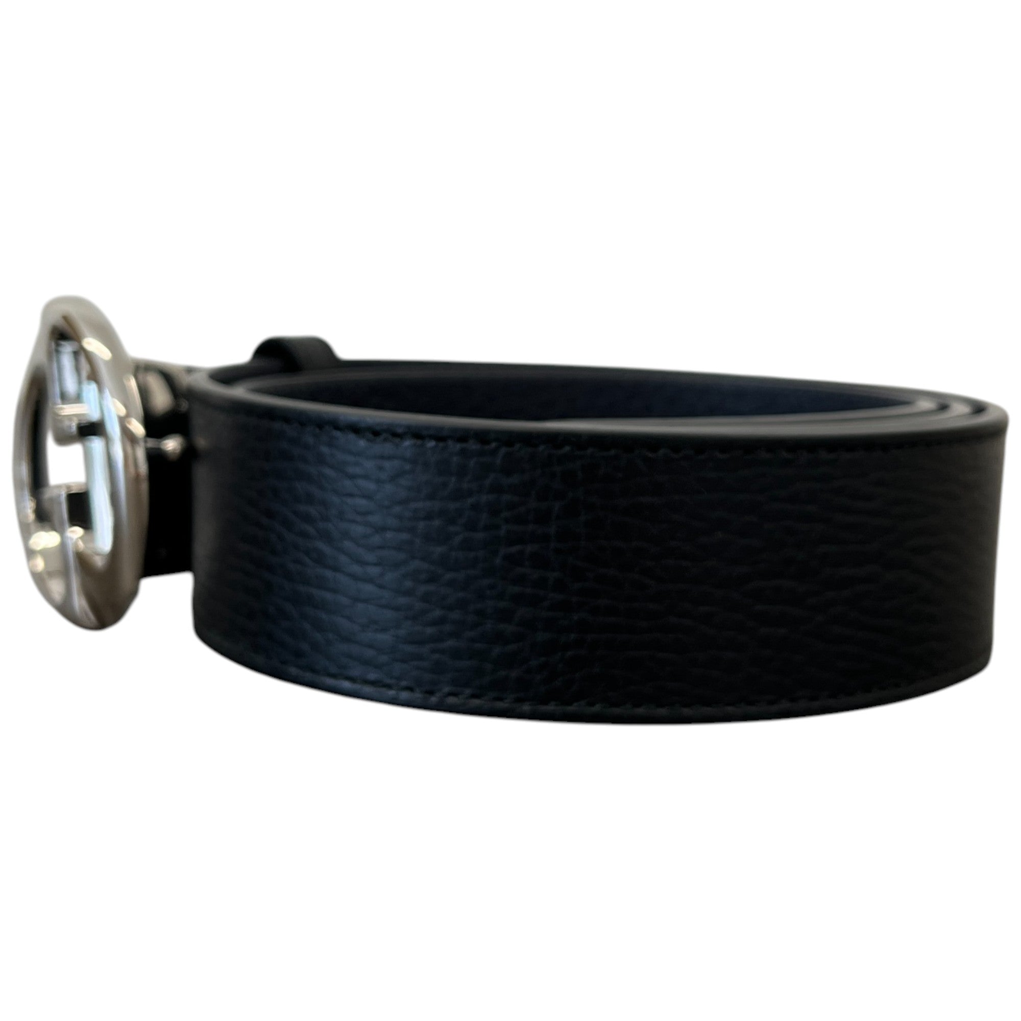 Men's Reversible Interlocking G Belt Black Size Waist 34"