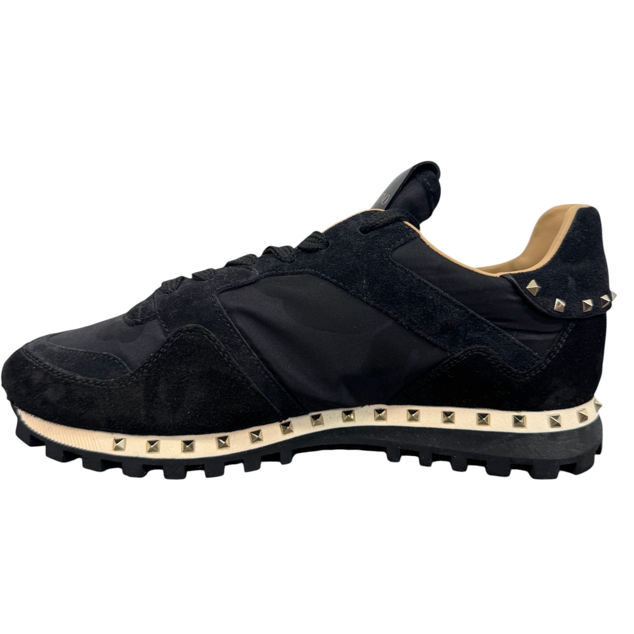 Men's Rockstud Low Trainers Black Size EU 41 / UK 7