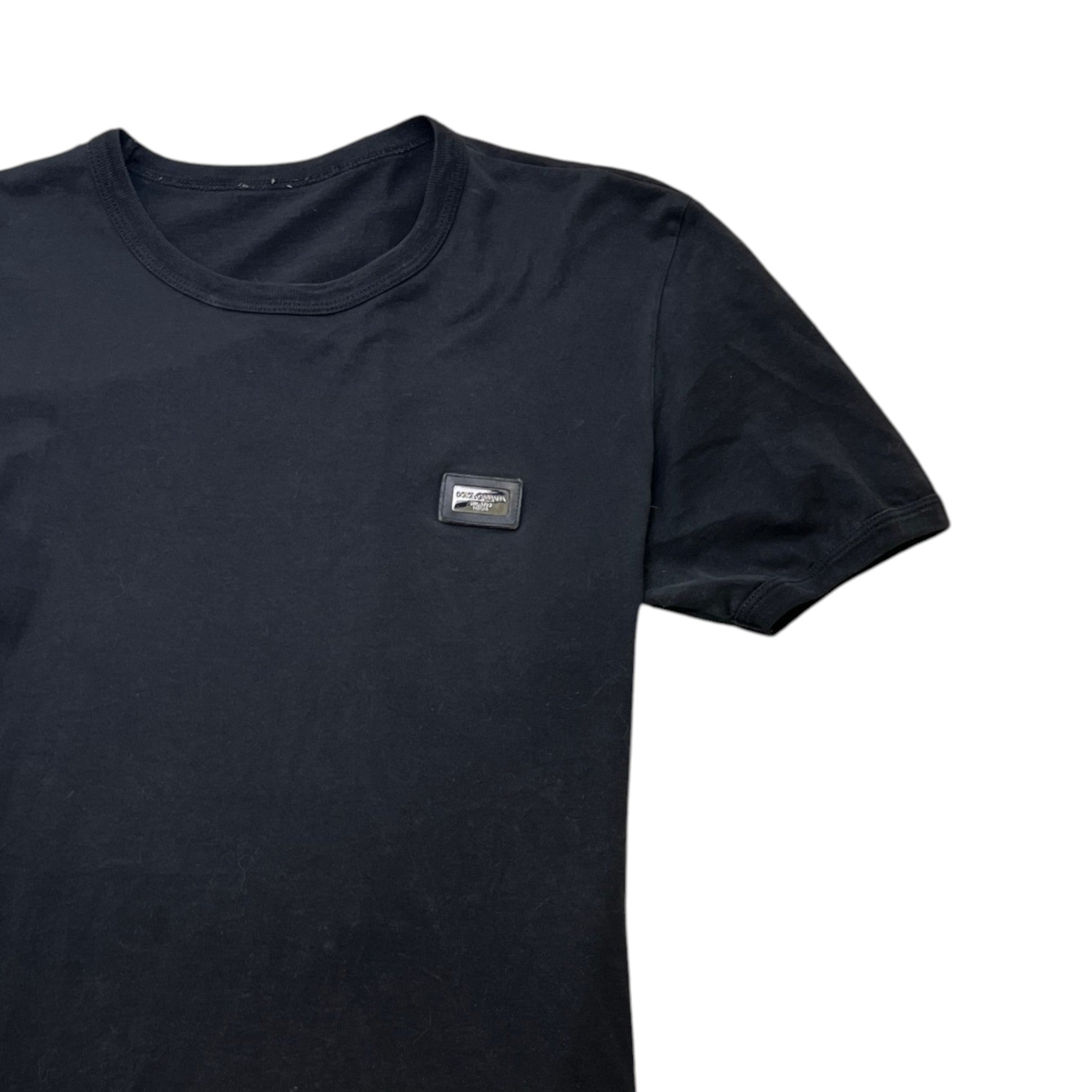 Men's Plaque Logo T-Shirt Black Size M