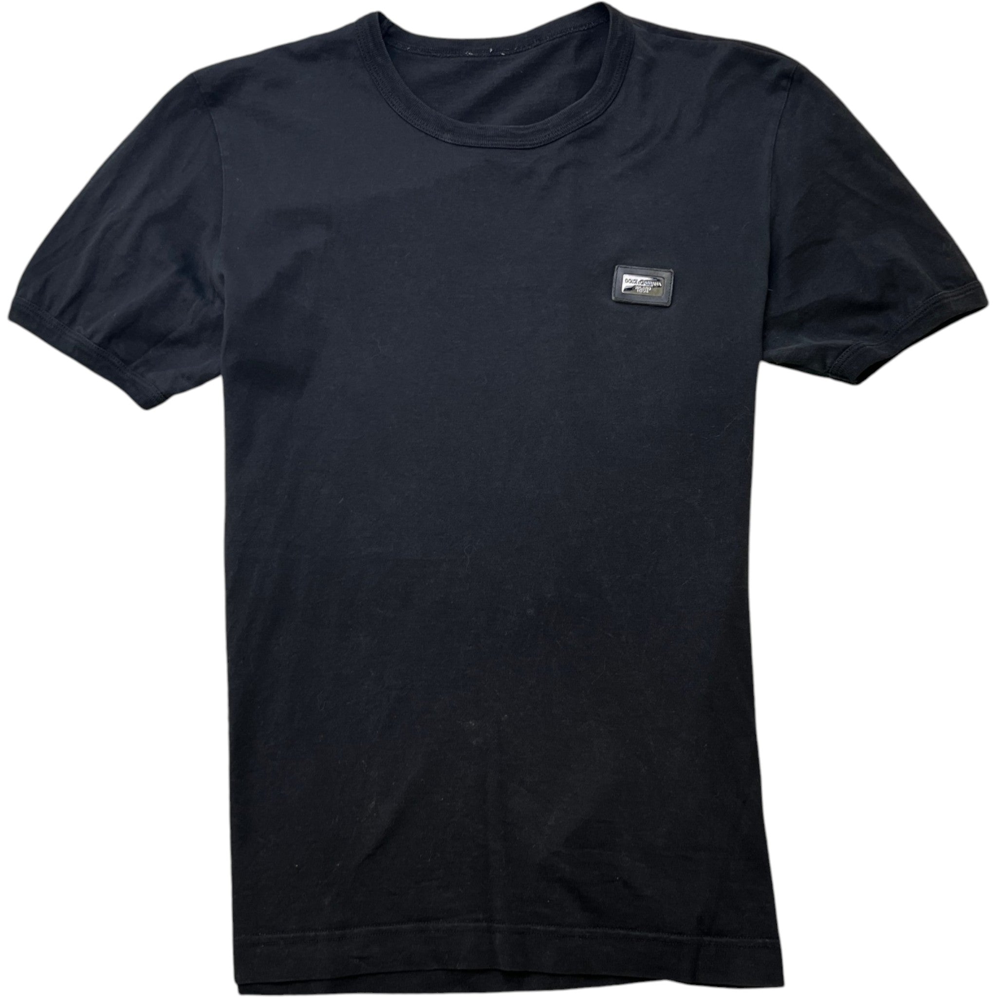 Men's Plaque Logo T-Shirt Black Size M