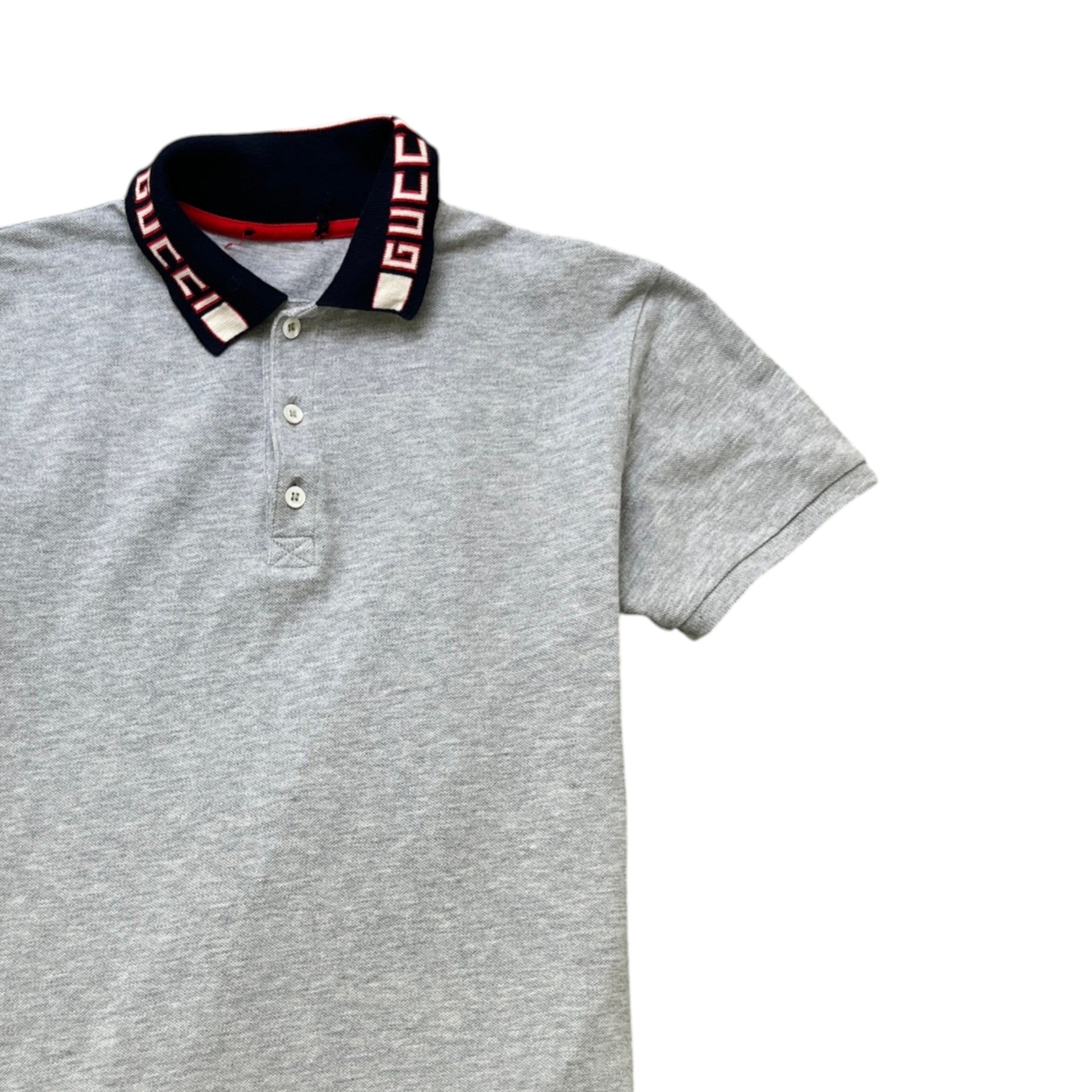 Men's Collar Logo Boys Size 12Years Polo Shirt Grey Size 12Y