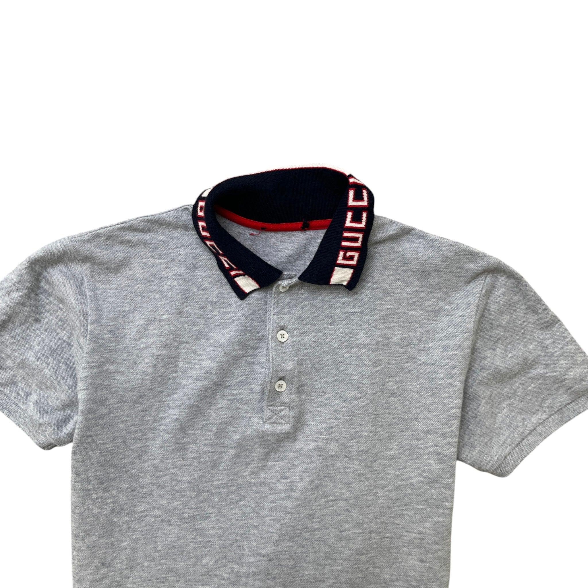 Men's Collar Logo Boys Size 12Years Polo Shirt Grey Size 12Y