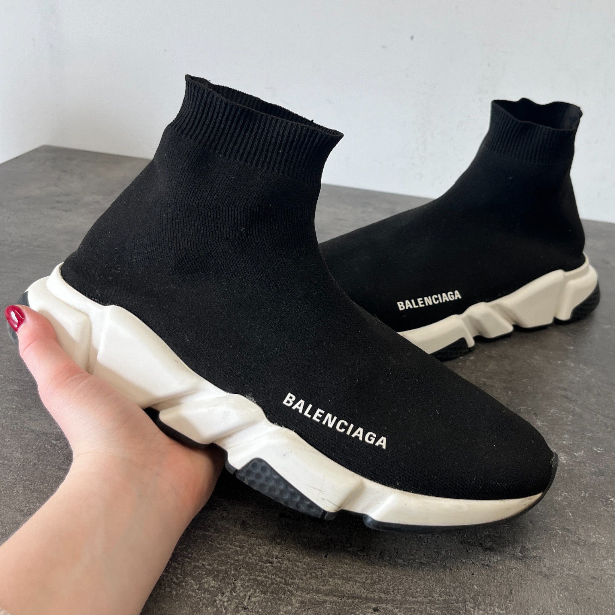 Men's Speed Sock High Trainers Black Size EU 42 / UK 8