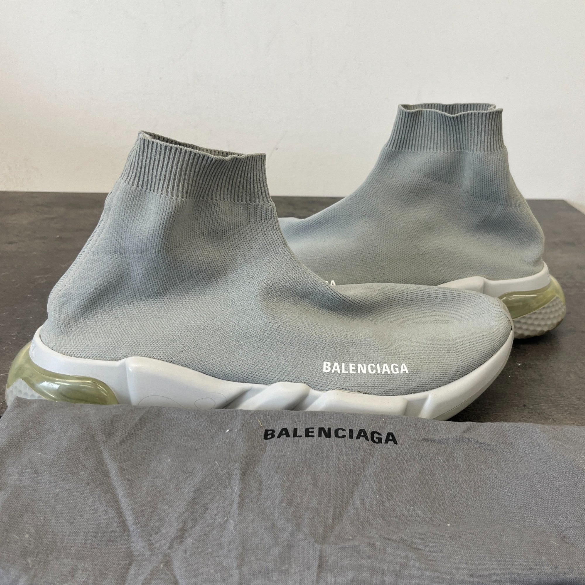 Men's Speed Sock High Trainers Grey Size EU 42 / UK 8