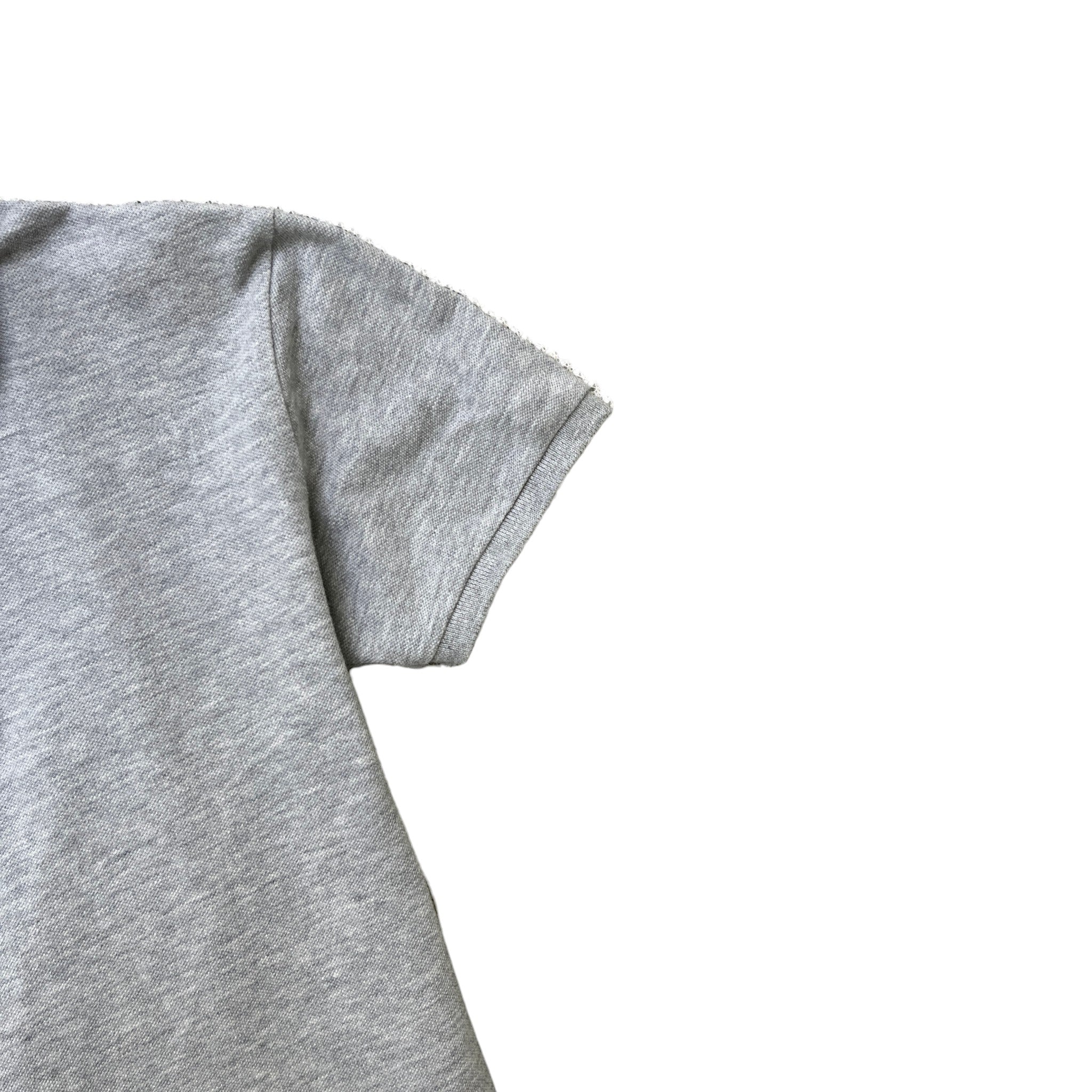 Men's Collar Logo Boys Size 12Years Polo Shirt Grey Size 12Y