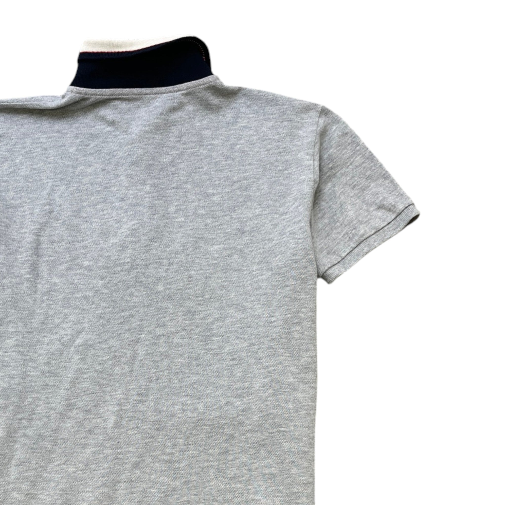 Men's Collar Logo Boys Size 12Years Polo Shirt Grey Size 12Y