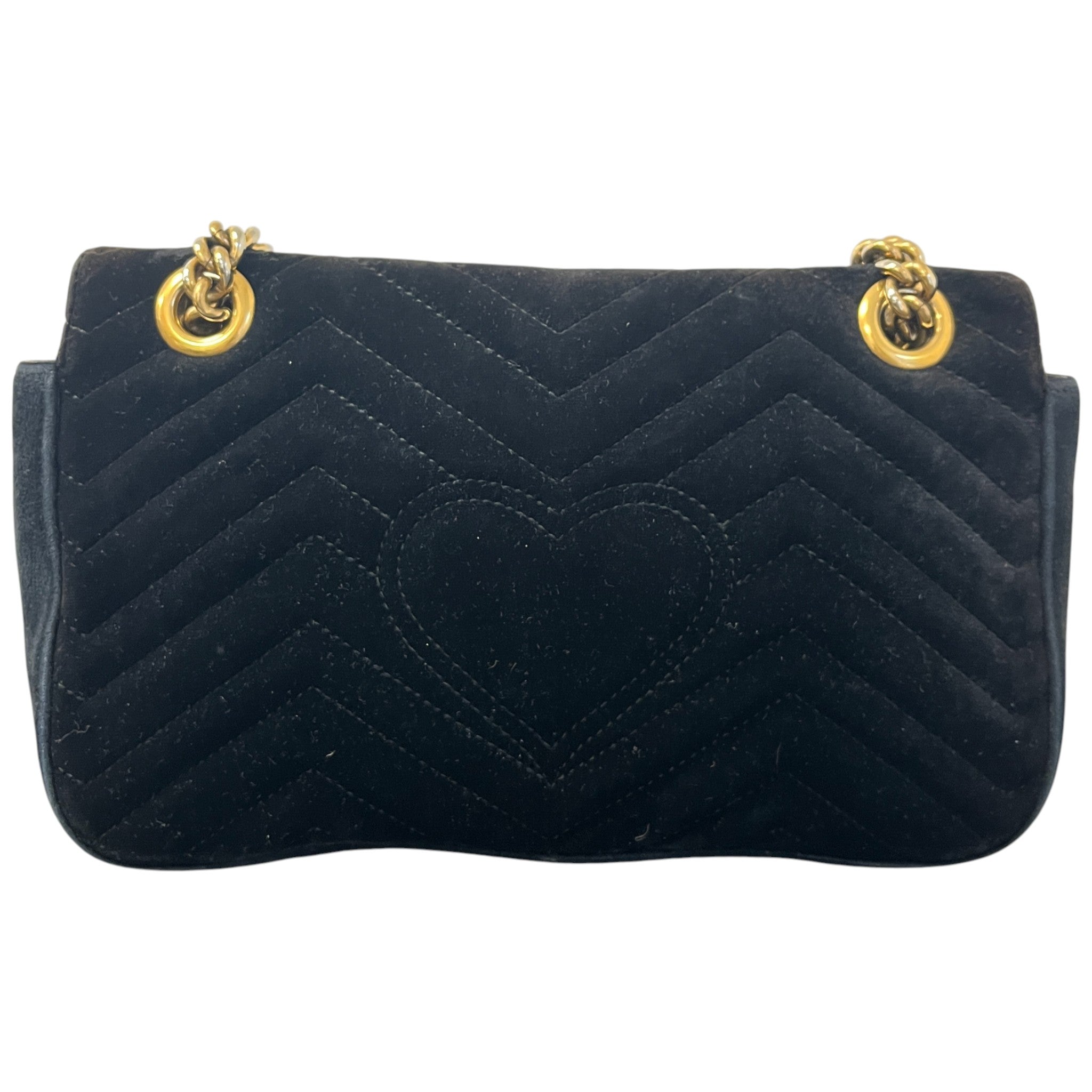 Women's Gg Marmont Small Velvet Bag Black