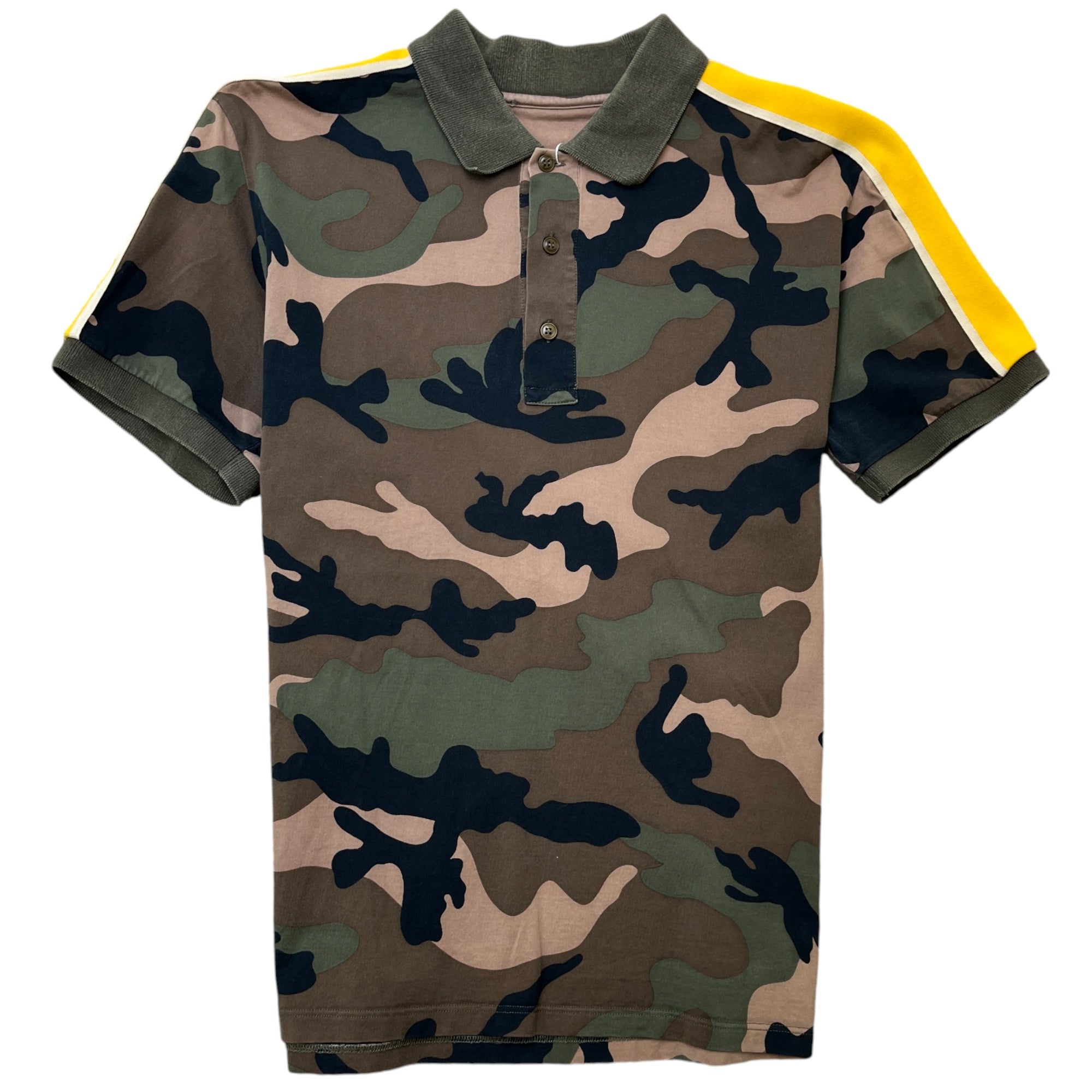 Men's Camo Polo Shirt Khaki Size L